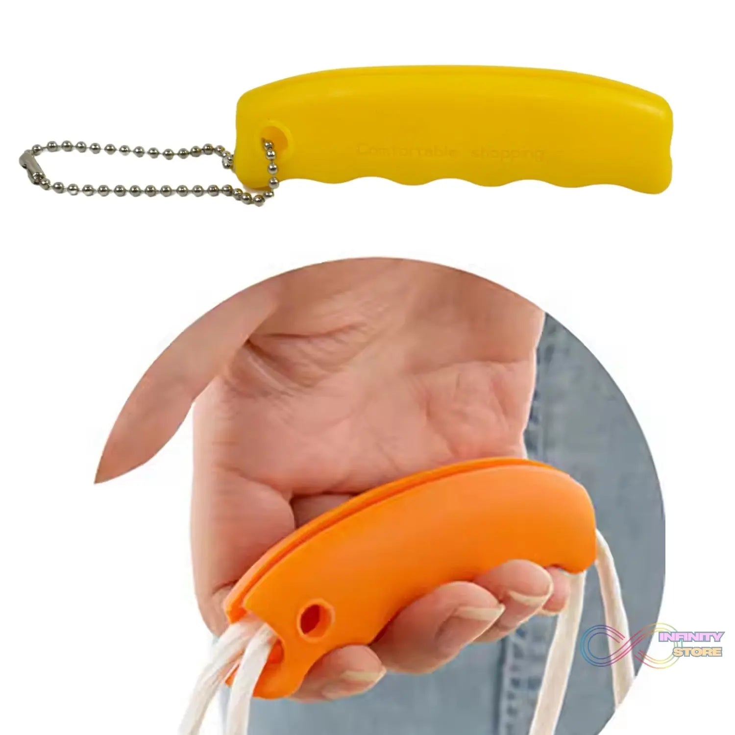 Silicone Portable Bag Device Bag Filter Hand Shopping Bag Carry Tool Key Chain (1 Pc) - infinityexculsivestore.com
