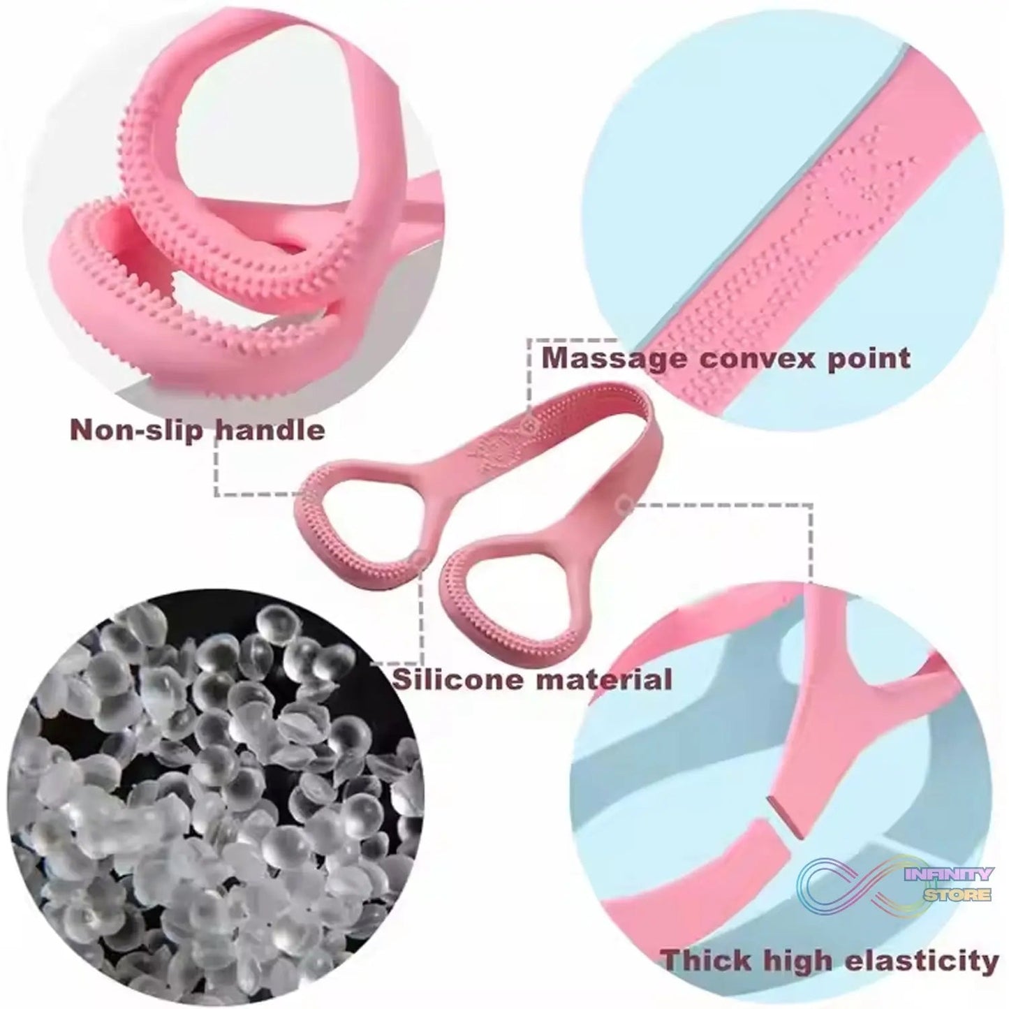 Silicone Resistance Bands Fitness Elastic Stretch (1 Pc) - infinityexculsivestore.com