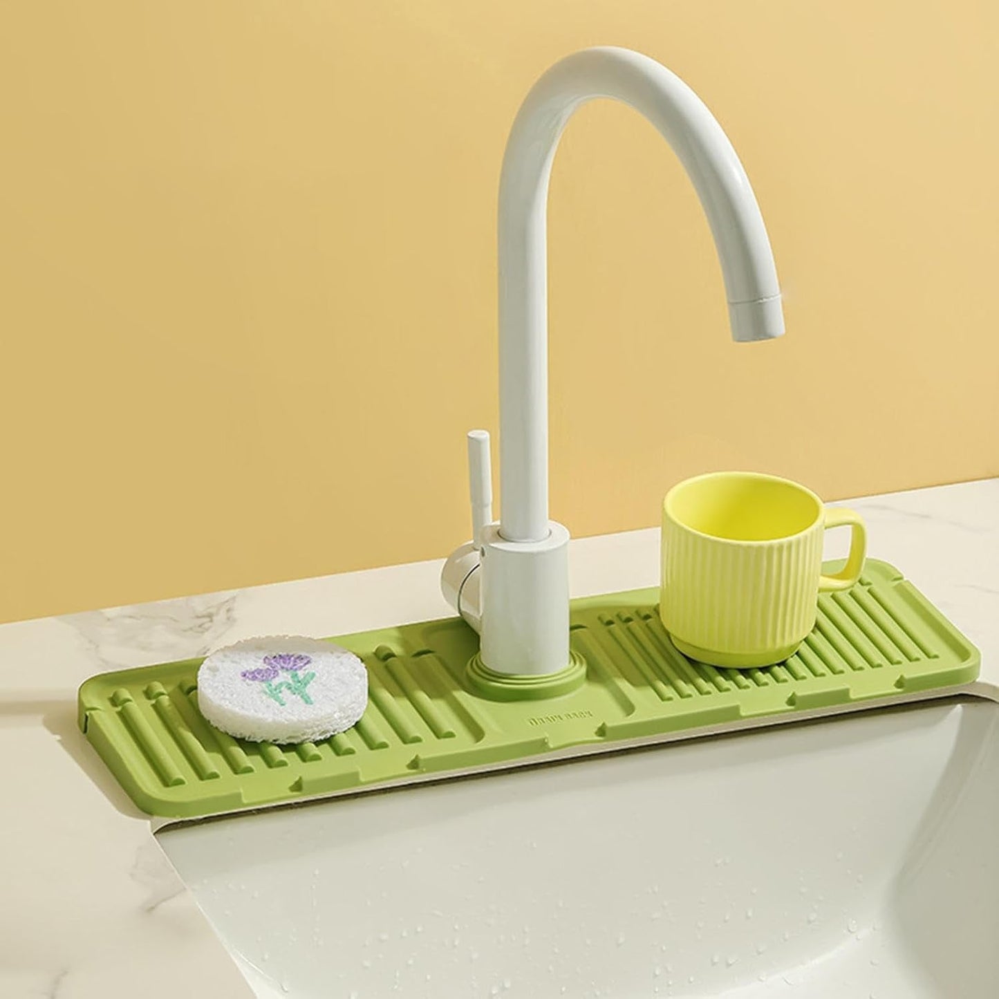 Silicone Sink Faucet Pad, Drip Protector Splash Countertop, Rubber Drying Mat, Sink Splash Guard for Kitchen Bathroom Bar. - infinityexculsivestore.com