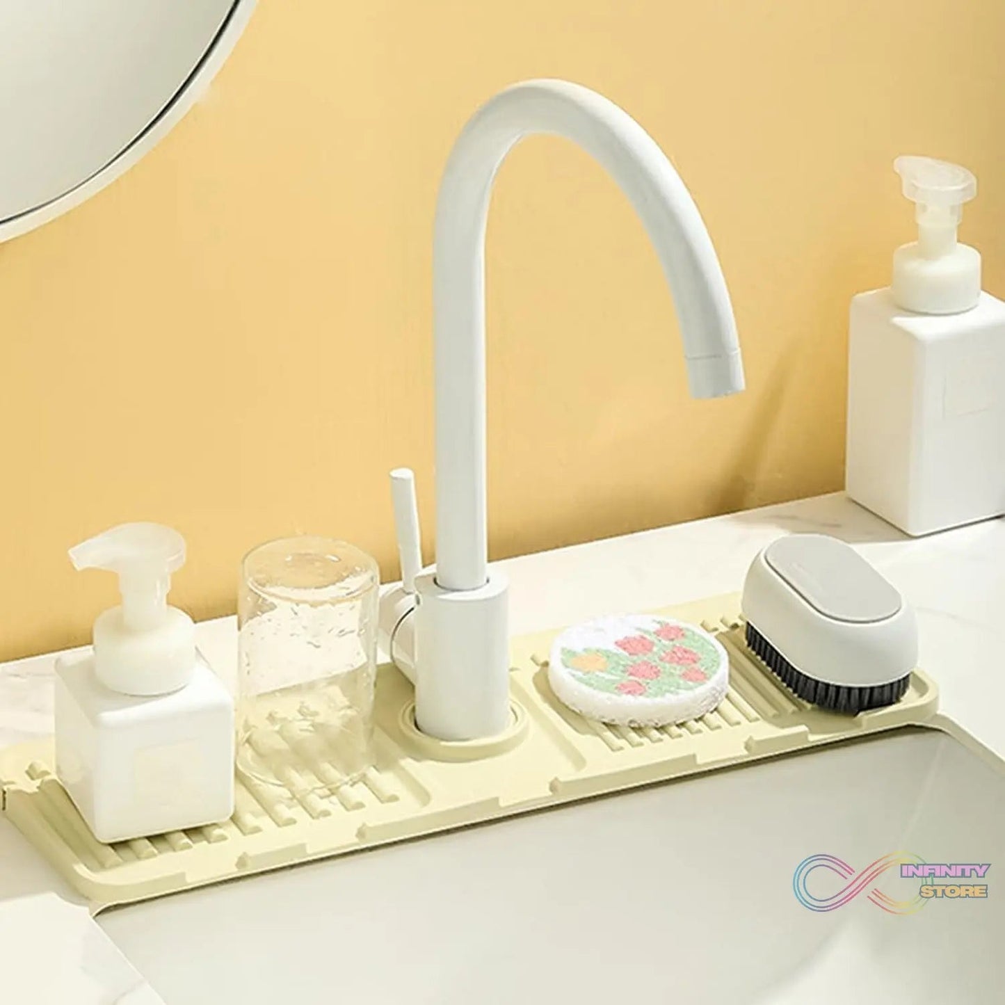 Silicone Sink Faucet Pad / Mat (1 Pc / 33x12 Cm) - infinityexculsivestore.com