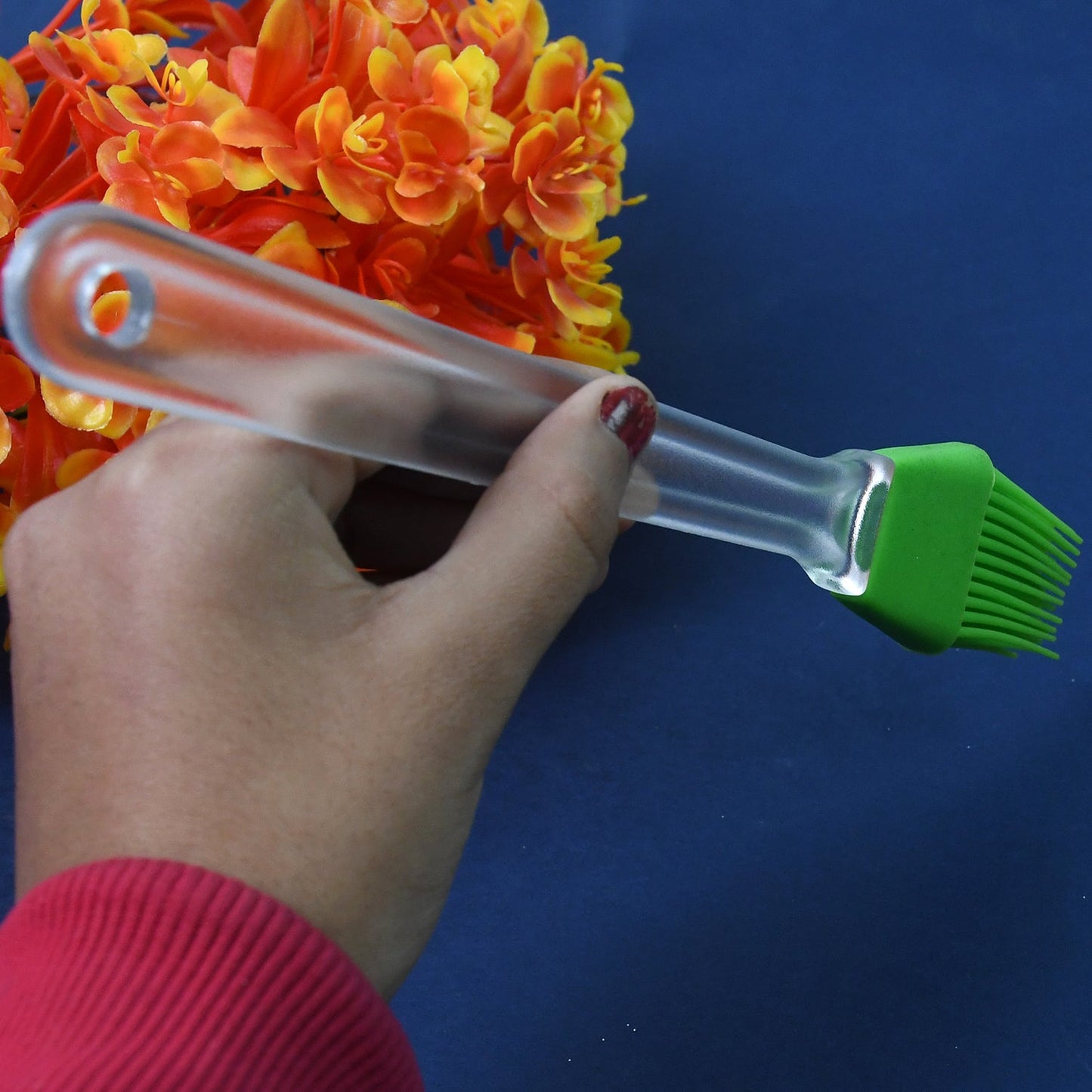 Silicone Spatula and Pastry Brush Special Brush for Kitchen Use (1 Pc / 23 Cm) - infinityexculsivestore.com
