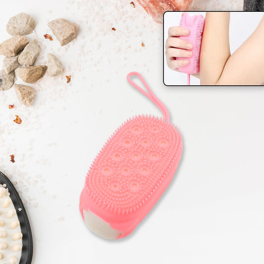 Silicone Super Soft Silicone Bath Brush Double - Sided Body Scrubber Brush for Deep Cleasing Exfoliating, Ultra - Soft Scrubber(1 pc) - infinityexculsivestore.com