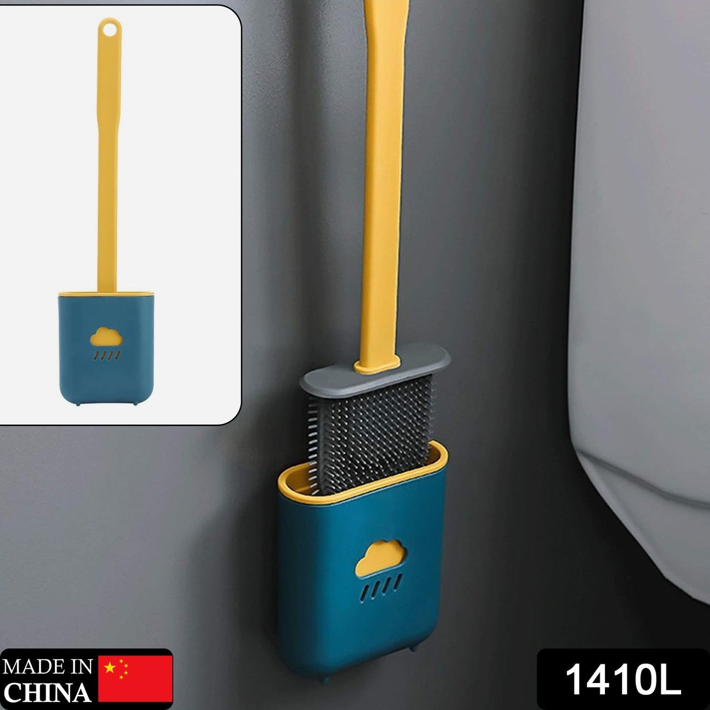 Silicone Toilet Brush with Holder (Without Box) - infinityexculsivestore.com