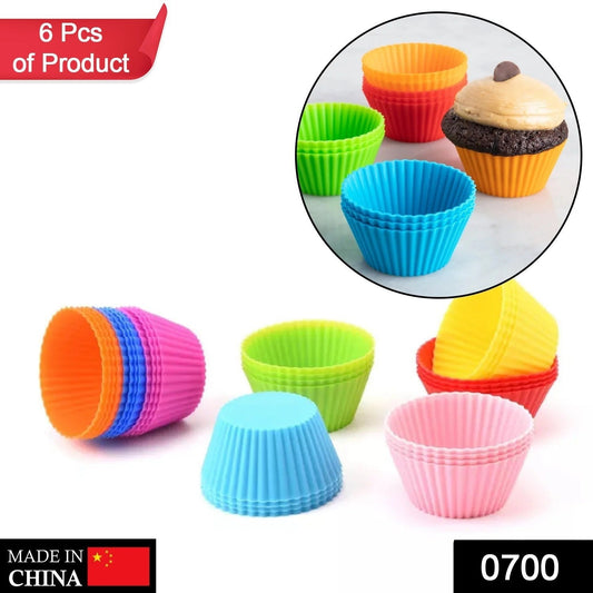 Silicone cupcake Shaped Baking Mold Fondant Cake Tool Chocolate Candy Cookies Pastry Soap Moulds (6 pc) - infinityexculsivestore.com