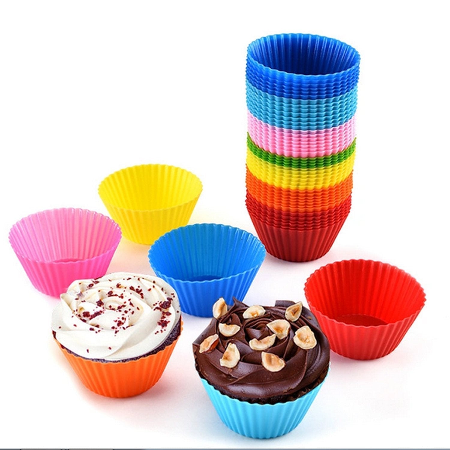 Silicone cupcake Shaped Baking Mold Fondant Cake Tool Chocolate Candy Cookies Pastry Soap Moulds (6 pc) - infinityexculsivestore.com