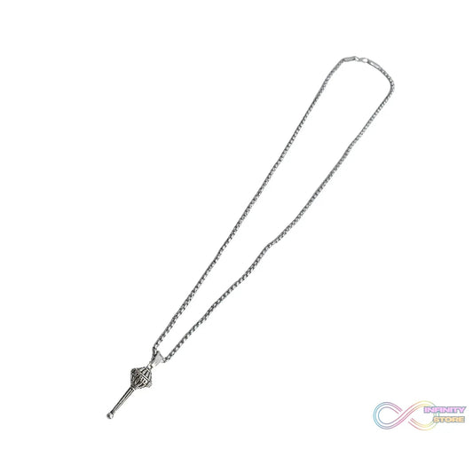 Silver Chain With Gada Pendant / Locket (1 Pc) - infinityexculsivestore.com