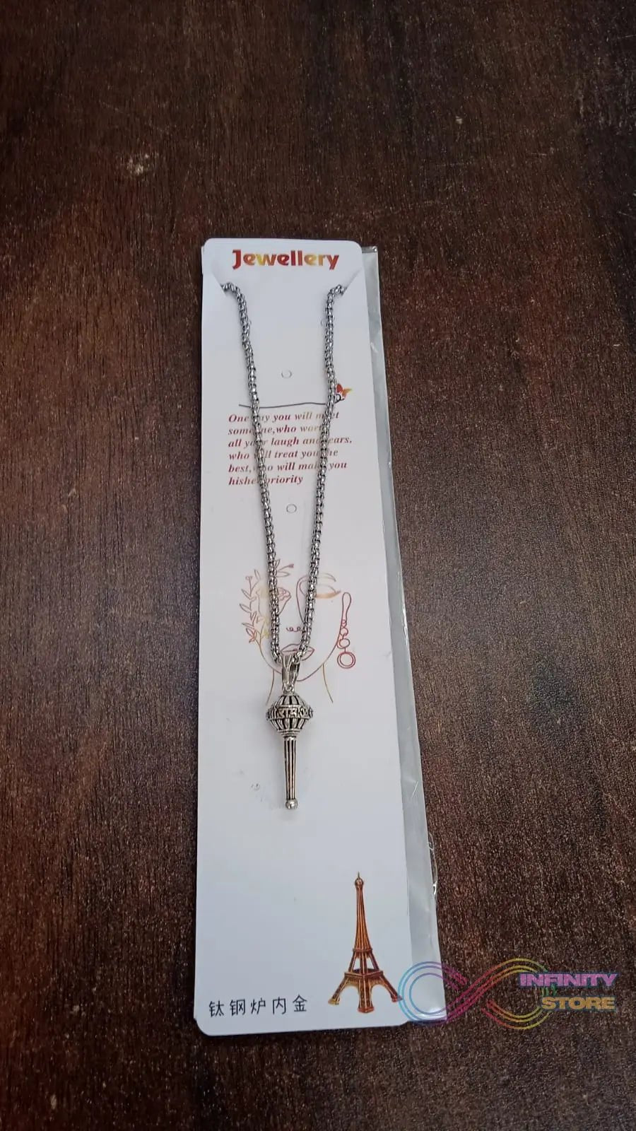 Silver Chain With Gada Pendant / Locket (1 Pc) - infinityexculsivestore.com