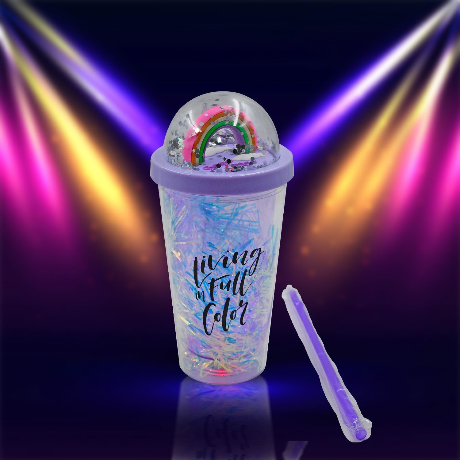 Sipper Bottle with Straw, LED Glow Light for Kids/Tumbler with Straw/Vacuum Flask/Sipper Plastic Tumbler/Sipper Bottle with Straw (Pack of 1) - infinityexculsivestore.com