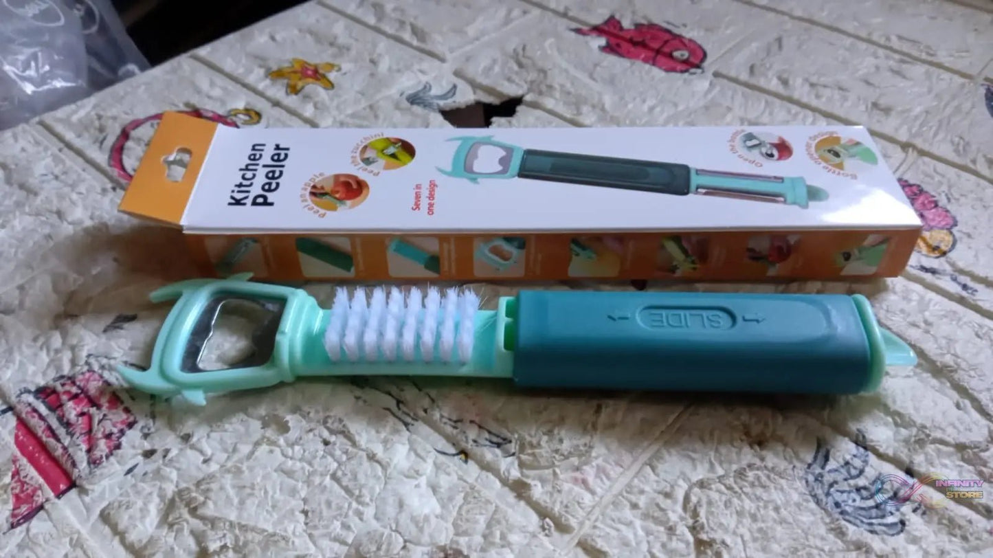 Multifunctional, Vegetable Fruit Peelers Slicer Can Opener 7 In 1 Kitchen Peeler For Veggie Fruit Potato Carrot Durable Kitchen Peeling Tool Non - slip Handle Durable For Potato, Fruit, Vegetables, Carrots, Cucumbers - infinityexculsivestore.com