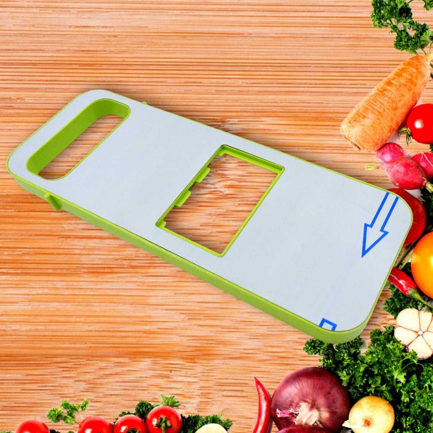Slicer for Kitchen 5 in 1 Foldable Vegetable Slicer Blade Potato Cutter, Veggie Slicer, Onion Slicer, Julienne Grater with Protective Guards, Stainless Steel Blade - infinityexculsivestore.com