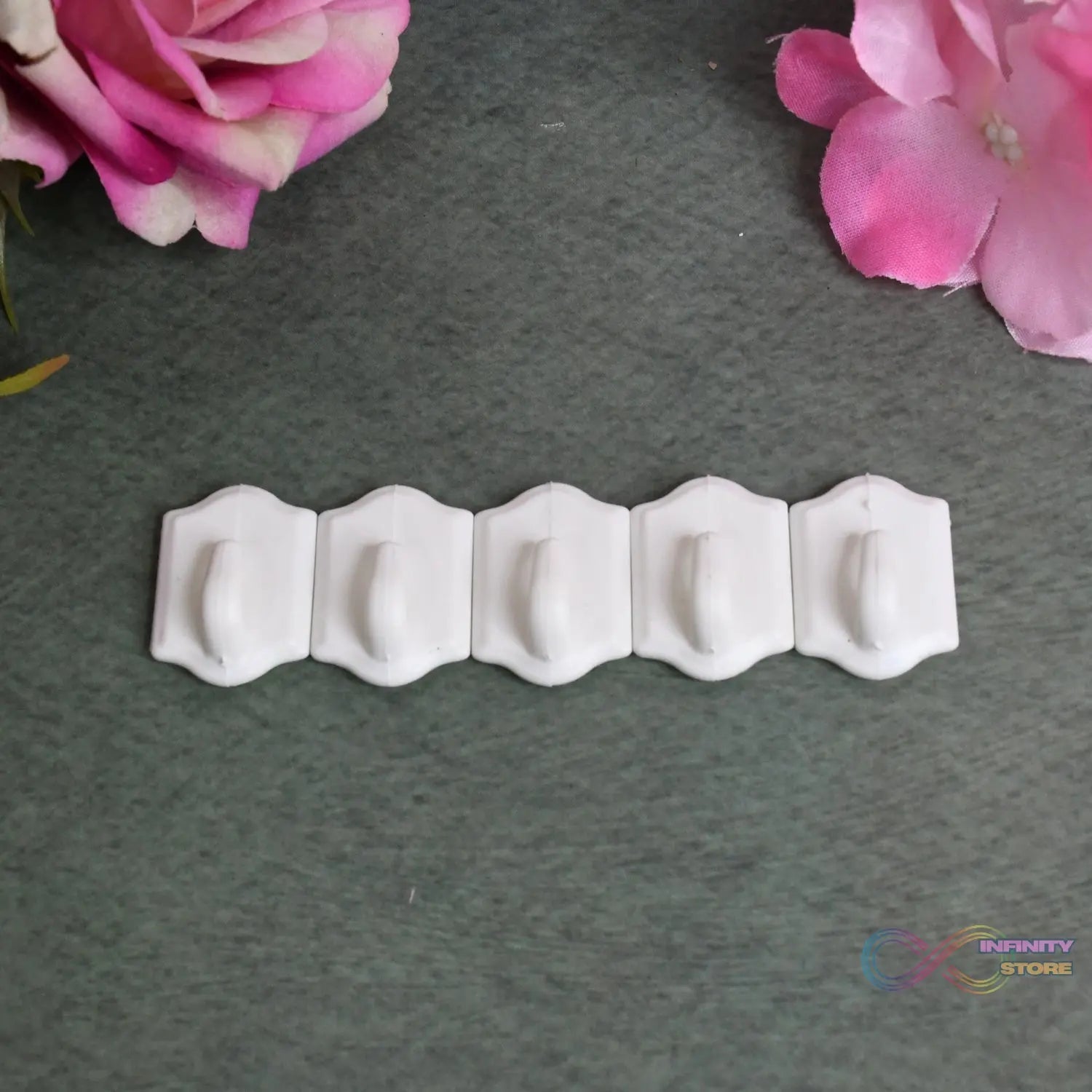 Small Adhesive Hooks for Wall Hanging Adhesive Hooks (10 pcs Set) - infinityexculsivestore.com