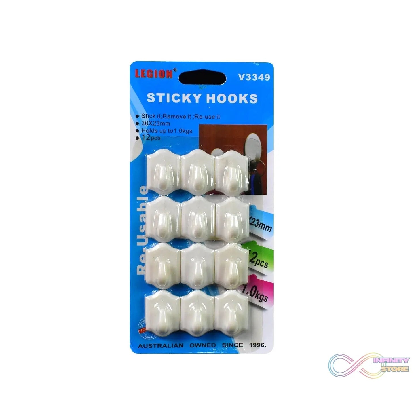 Small Adhesive Hooks for Wall Hanging Adhesive Hooks (12 pcs Set) - infinityexculsivestore.com