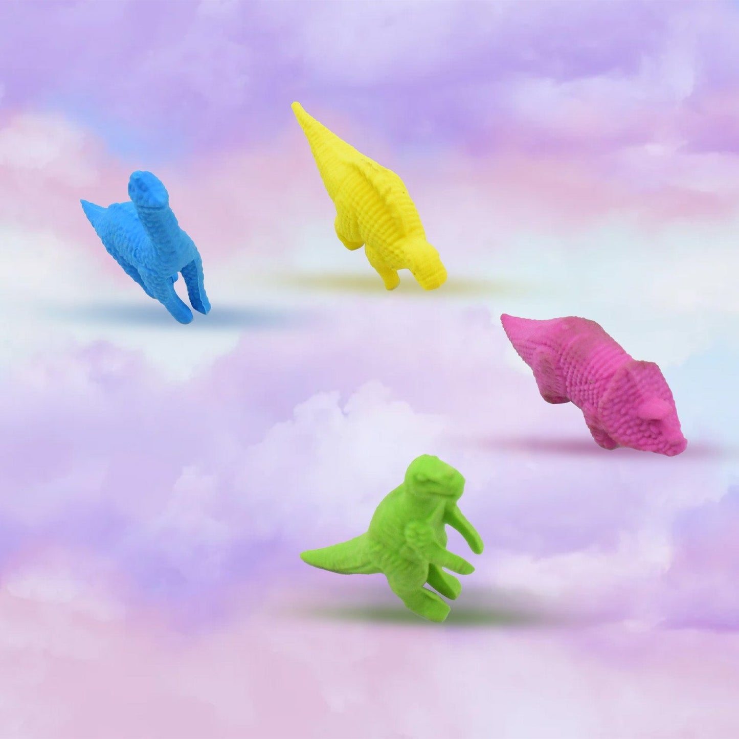 Small Dinosaur Shaped Erasers (4 Pc): Animal Erasers for Kids (School Supplies) - infinityexculsivestore.com