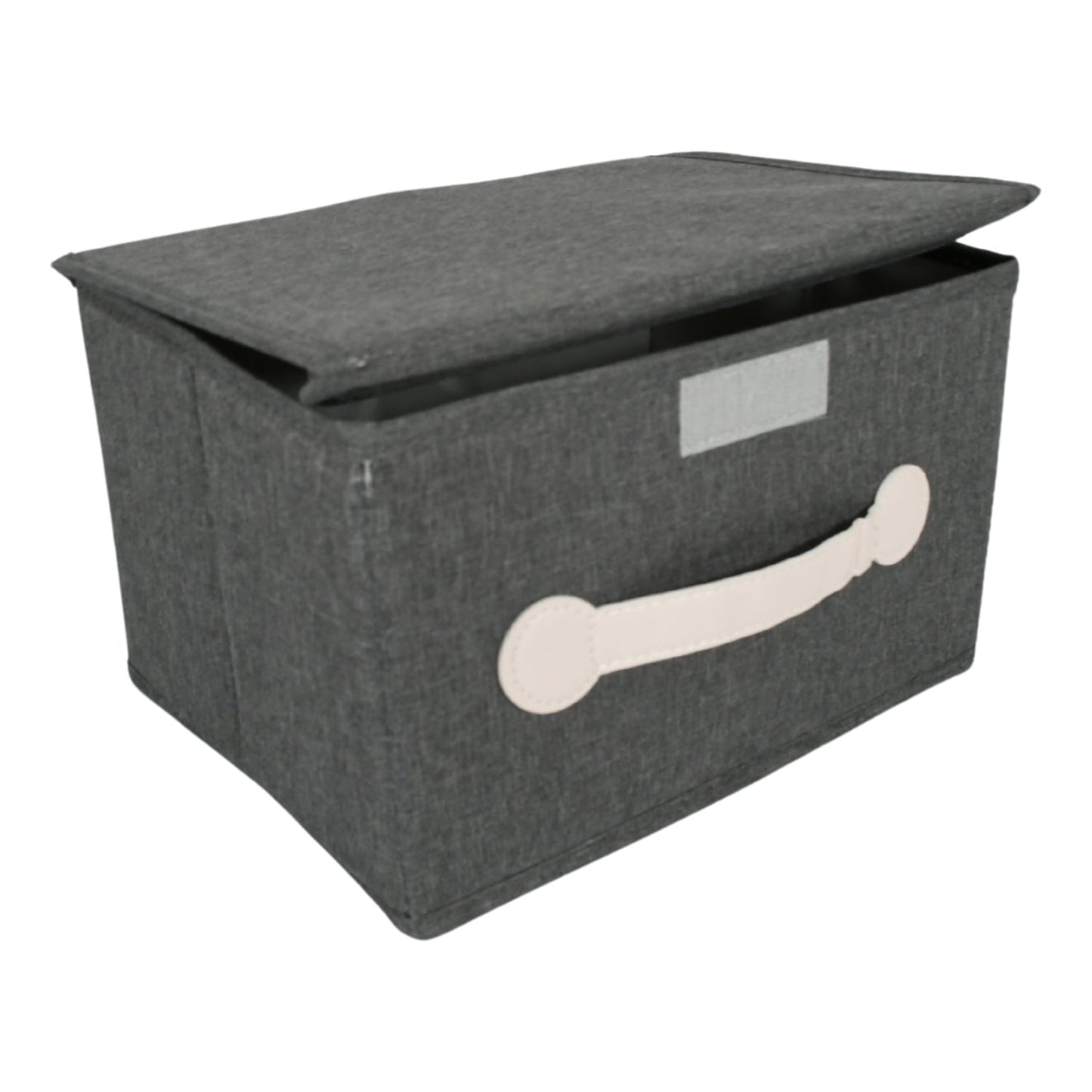 Small Foldable Storage Box With Lid And Handles, Cotton And Linen Storage Bins And Baskets Organizer For Nursery, Closet, Bedroom, Home (28×20×16 Cm / 1 pc) - infinityexculsivestore.com