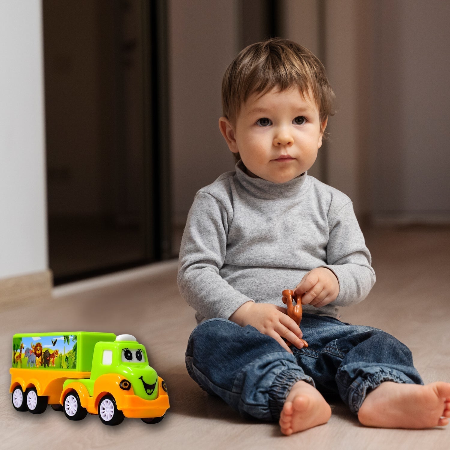 Small Green and yellow Toy Truck. - infinityexculsivestore.com