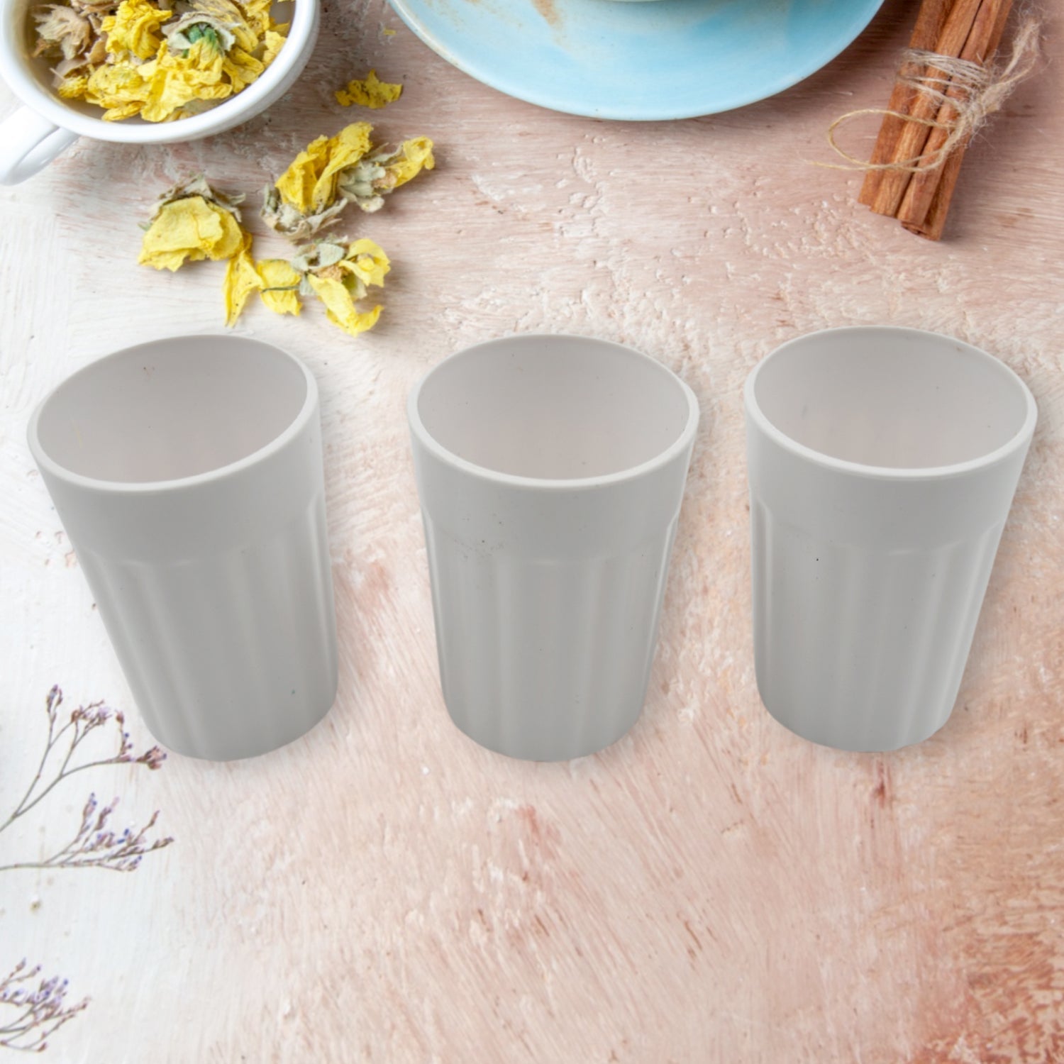 Small Plastic Coffee / Tea Cups Reusable Plastic Cup Mug Lightweight Microwavable Safe Unbreakable Camping Coffee Mugs for Tea Milk Water Juice Tea (3 Pcs Set) - infinityexculsivestore.com