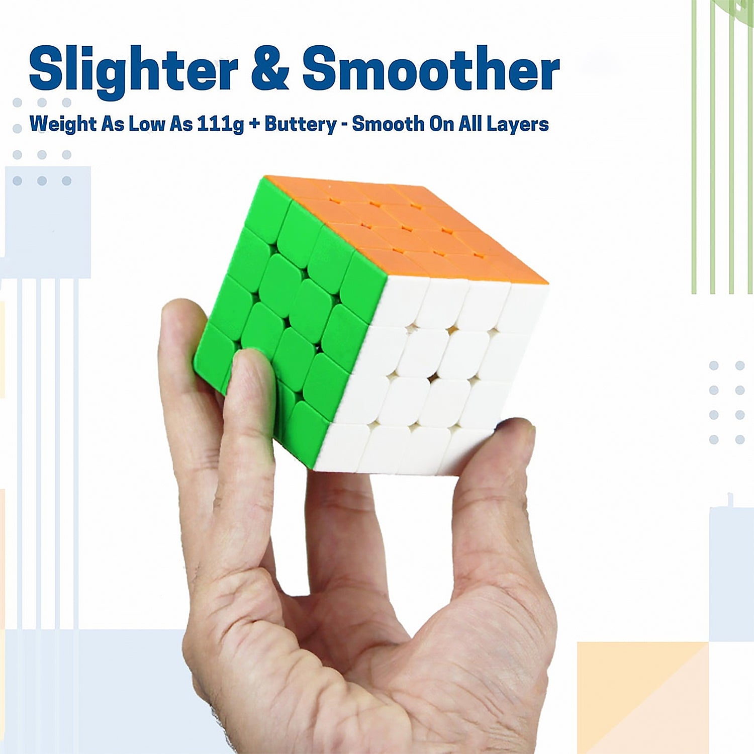 Small Puzzles Cubes 4×4×4 High Speed Sticker Less Magic Cube Game, Kids and Professionals Magic Cube Puzzle Toy, Pack of 1, 8+ Years - infinityexculsivestore.com