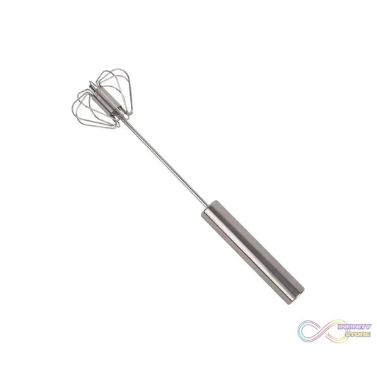 Small Stainless Steel Egg Whisk, Hand Push Rotary Whisk Blender (1 Pc / 27 Cm) - infinityexculsivestore.com