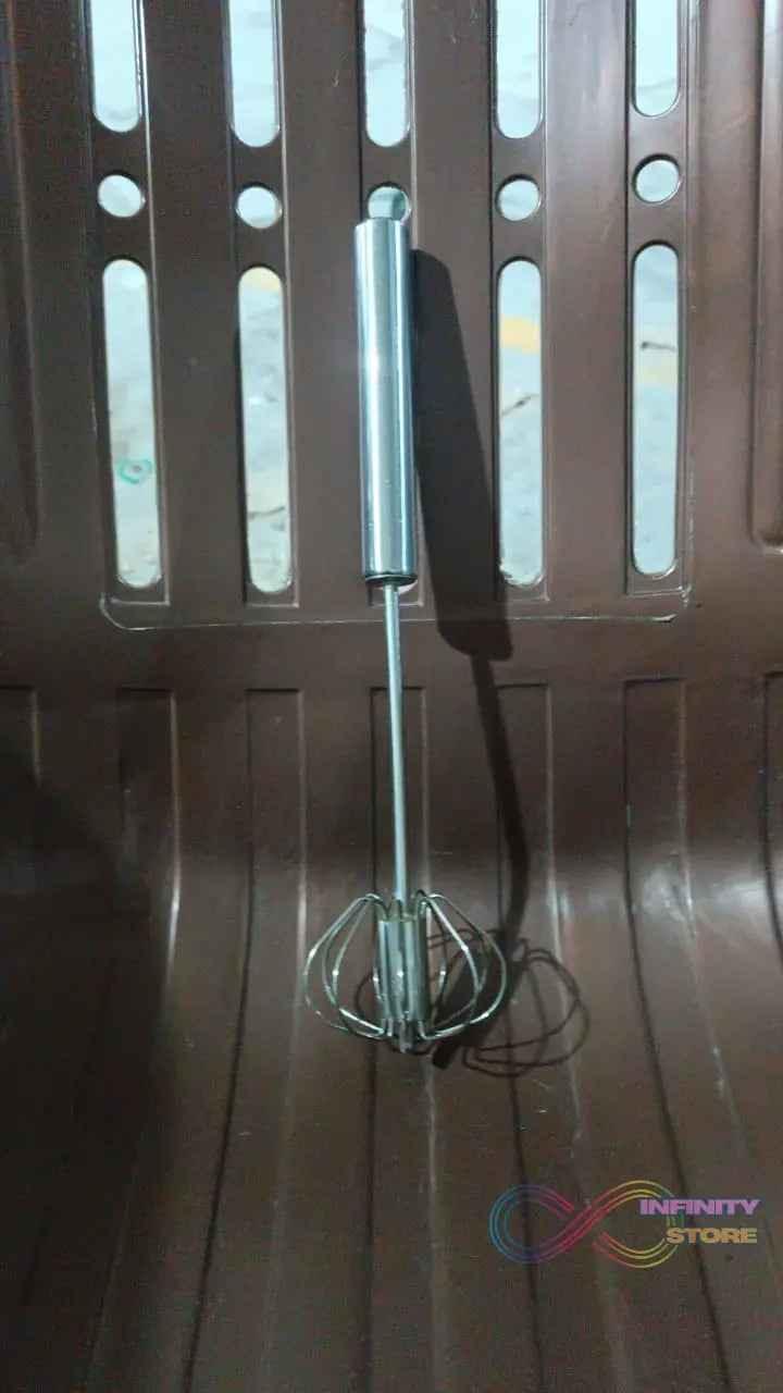 Small Stainless Steel Egg Whisk, Hand Push Rotary Whisk Blender (1 Pc / 27 Cm) - infinityexculsivestore.com