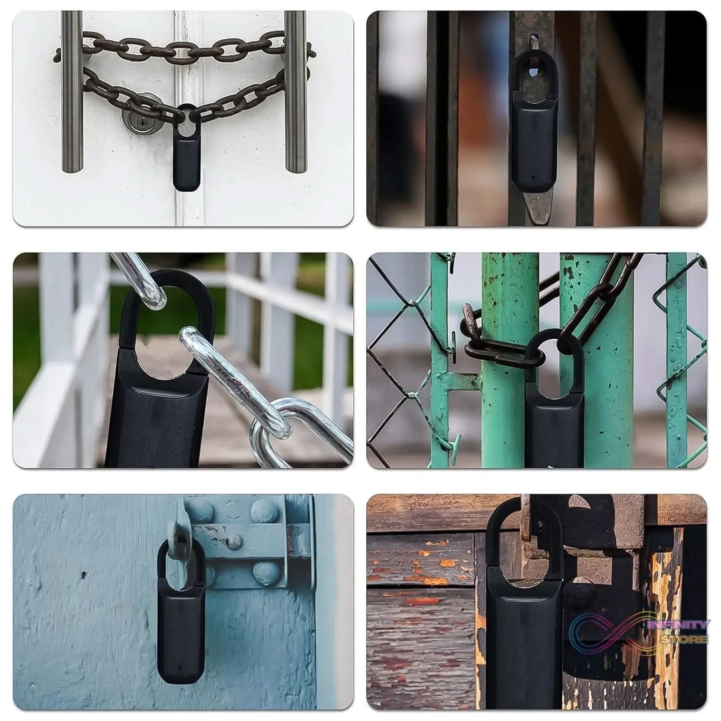 Small USB Rechargeable Smart Fingerprint Padlock for Locker - infinityexculsivestore.com