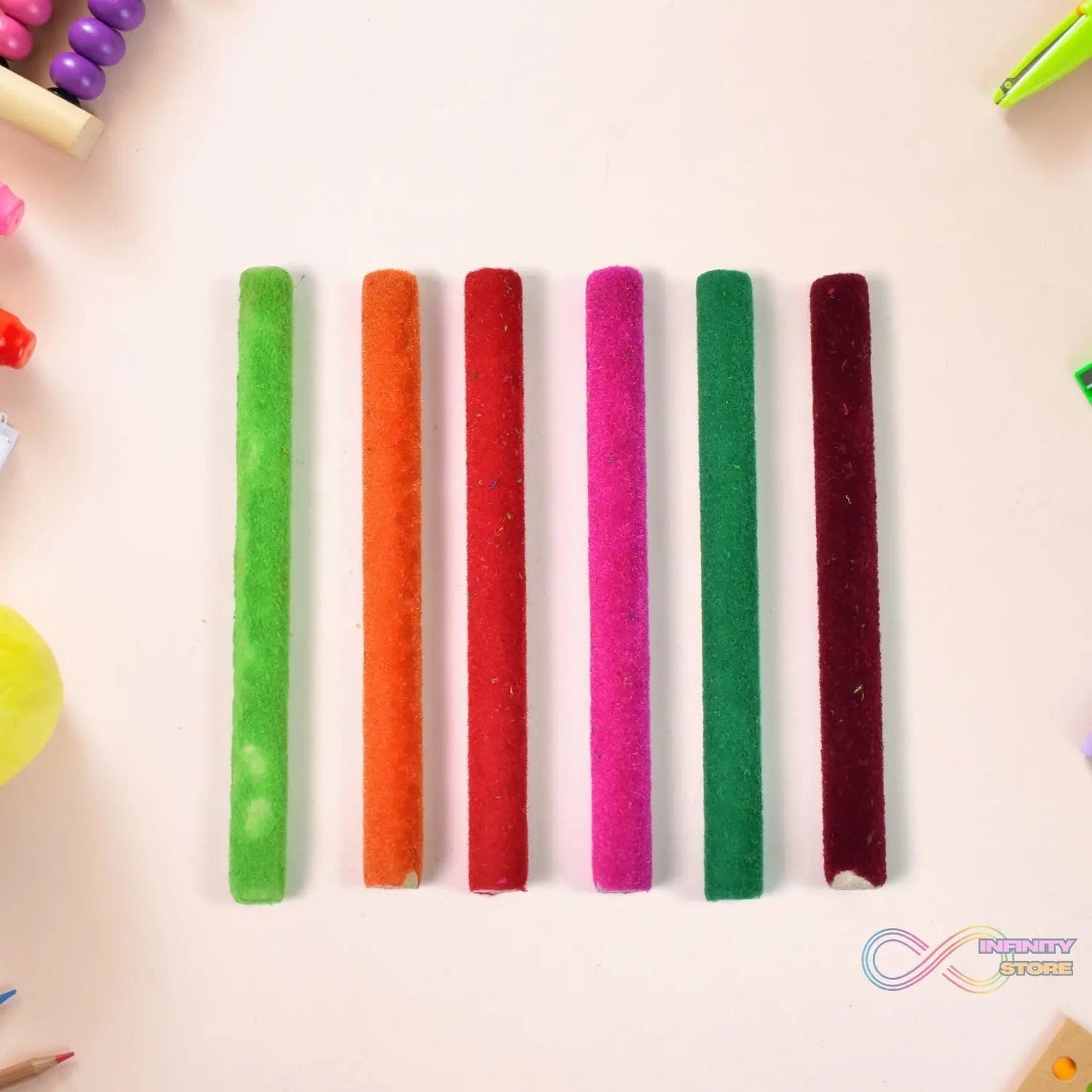 Small Velvet Pencil (1 Pc / Mix Color & Design) - infinityexculsivestore.com