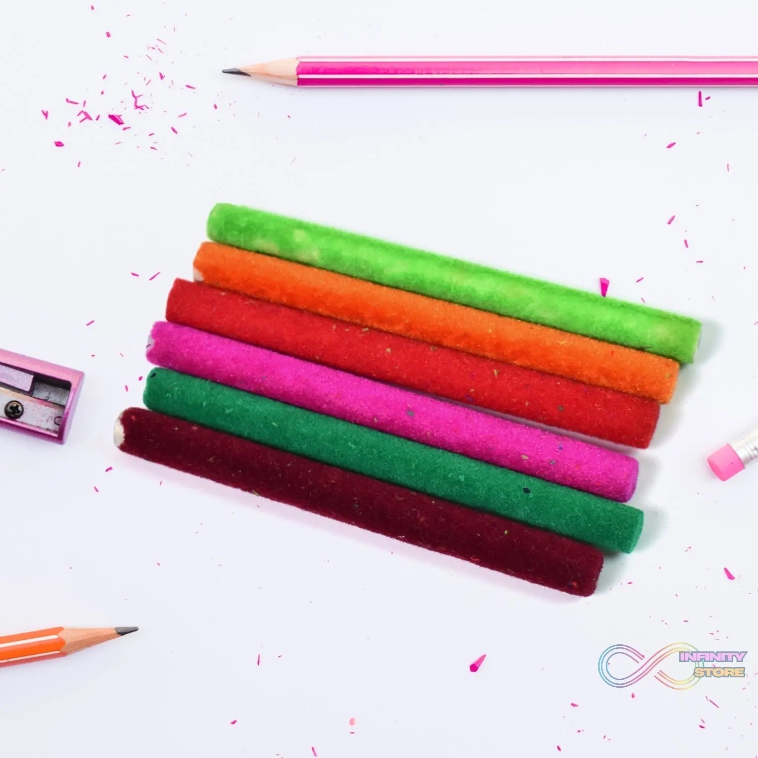 Small Velvet Pencil (1 Pc / Mix Color & Design) - infinityexculsivestore.com