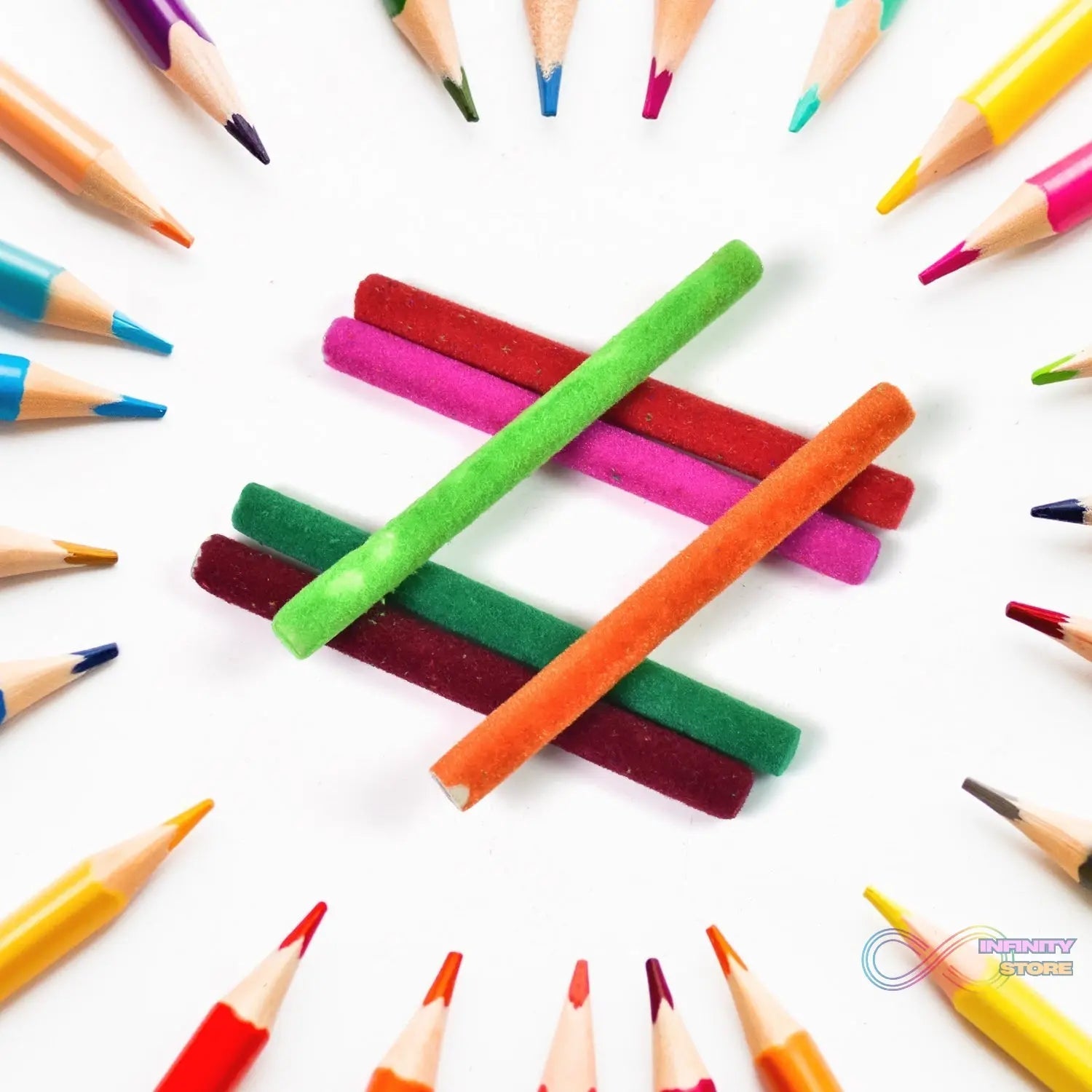 Small Velvet Pencil (1 Pc / Mix Color & Design) - infinityexculsivestore.com