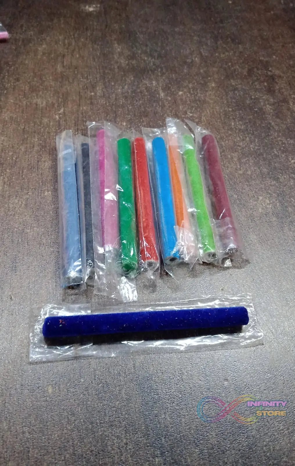Small Velvet Pencil (1 Pc / Mix Color & Design) - infinityexculsivestore.com
