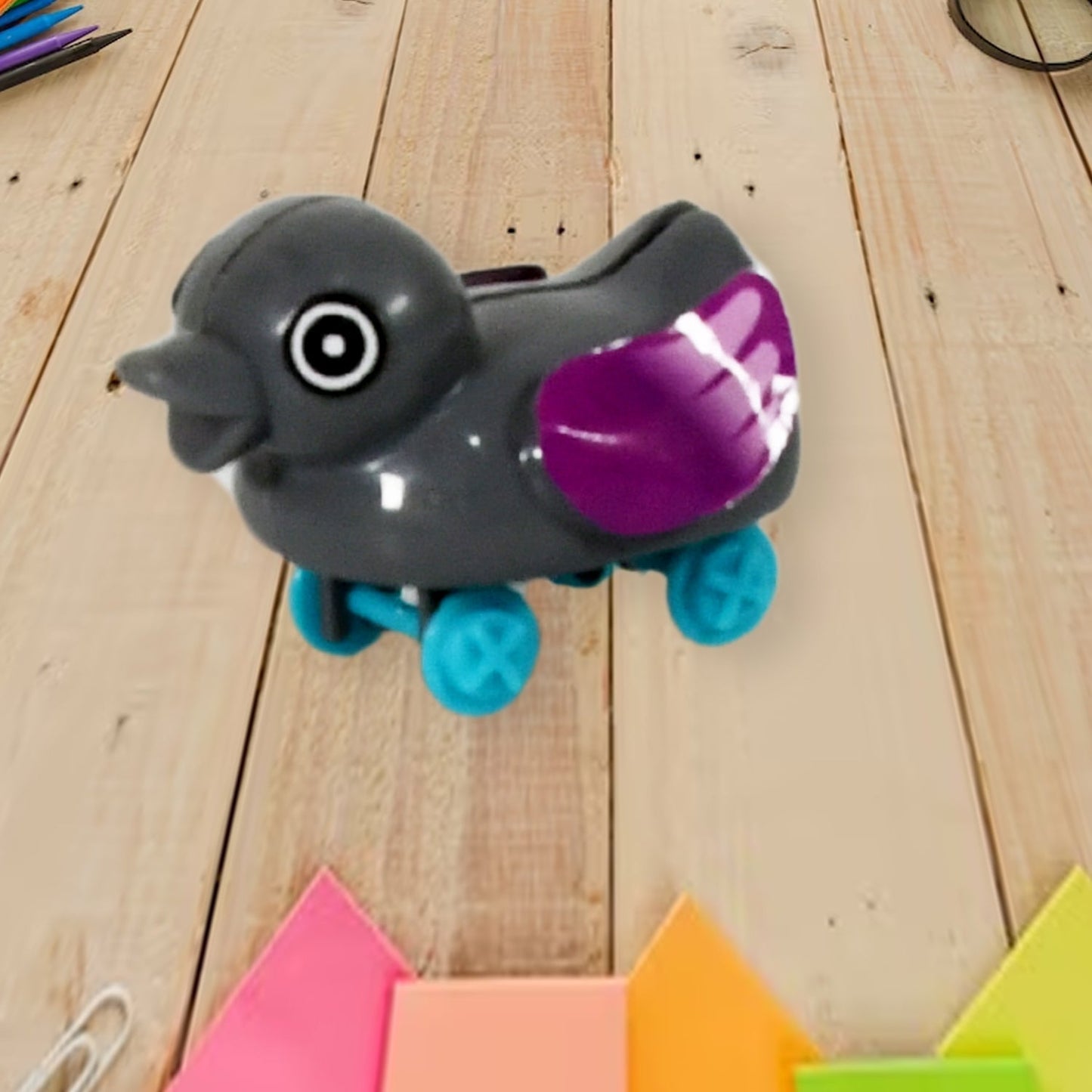 Small push back duck toy, Ejectable spring tail duck, Small DIY duck Toy - infinityexculsivestore.com