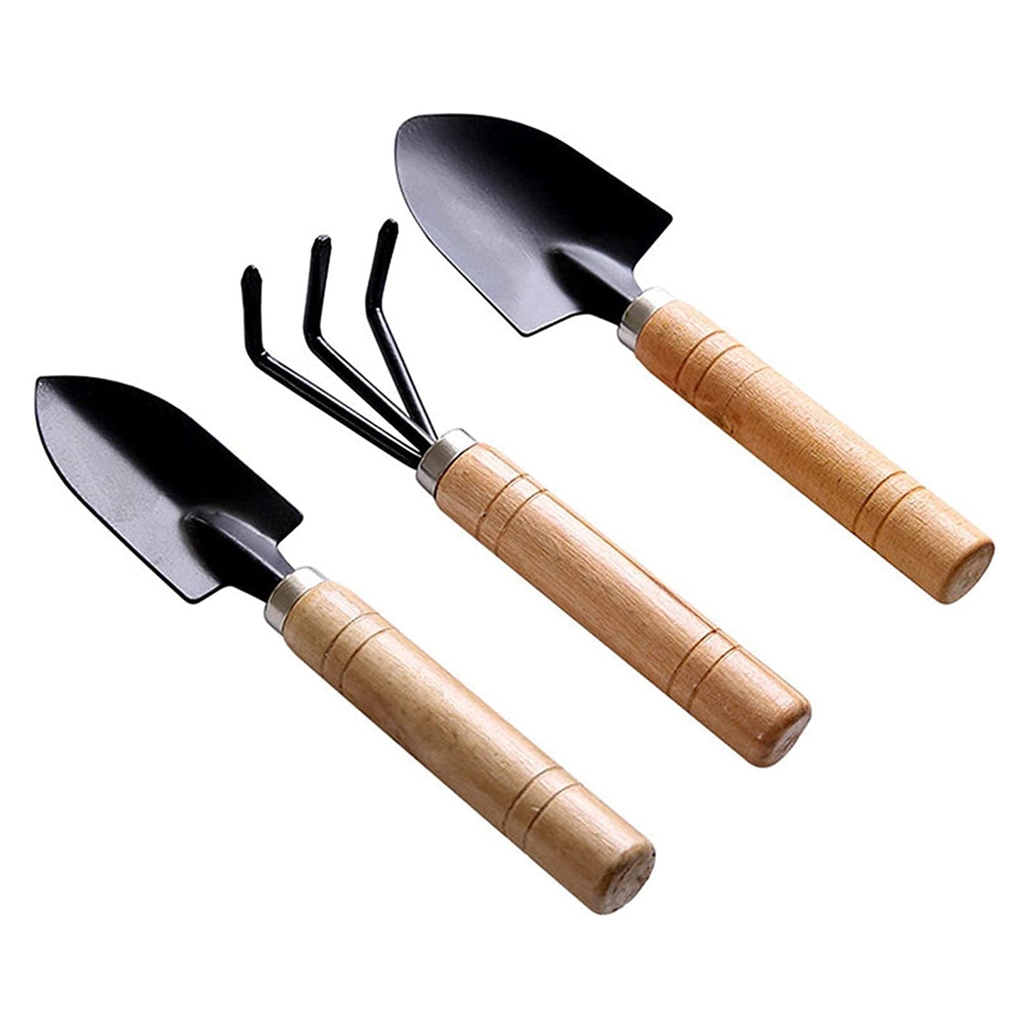 Small sized Hand Cultivator, Small Trowel, Garden Fork (Set of 3) - infinityexculsivestore.com