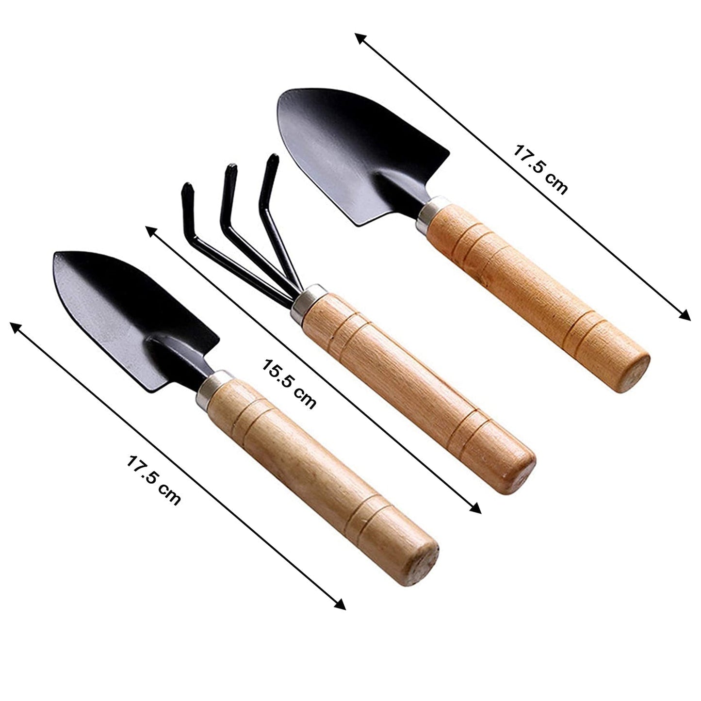 Small sized Hand Cultivator, Small Trowel, Garden Fork (Set of 3) - infinityexculsivestore.com