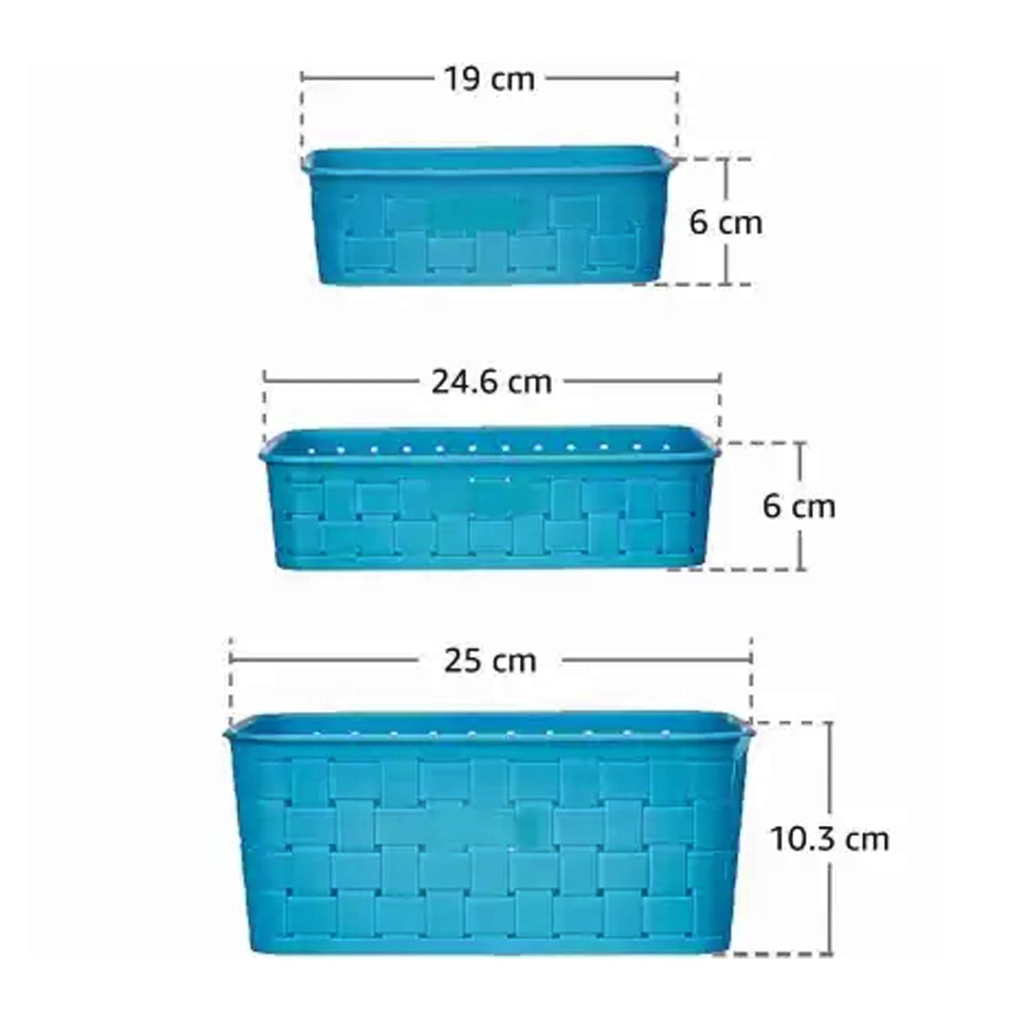 Smart Baskets for Storage(Set of 3) Sky Blue - infinityexculsivestore.com