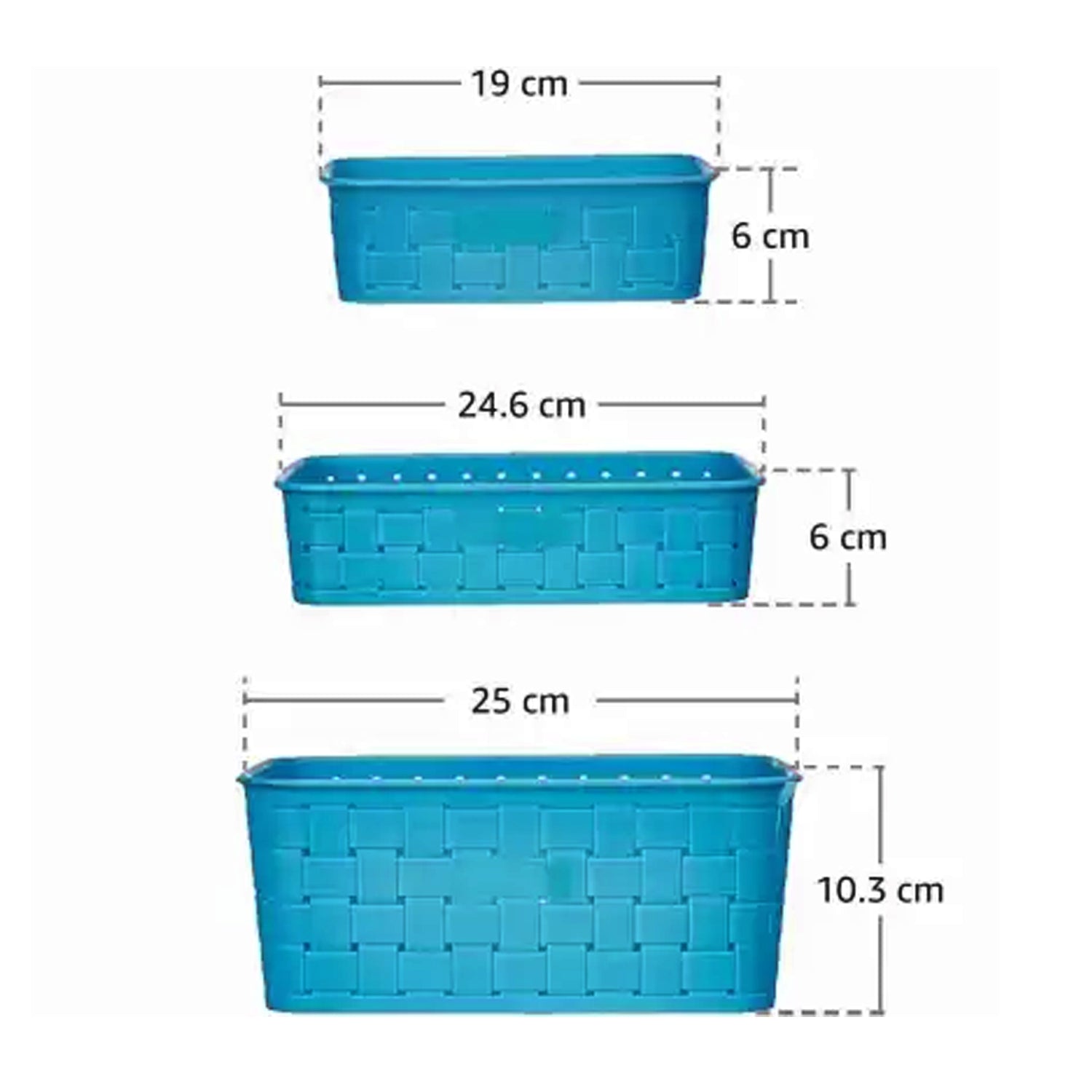 Smart Baskets for Storage(Set of 3) Sky Blue - infinityexculsivestore.com