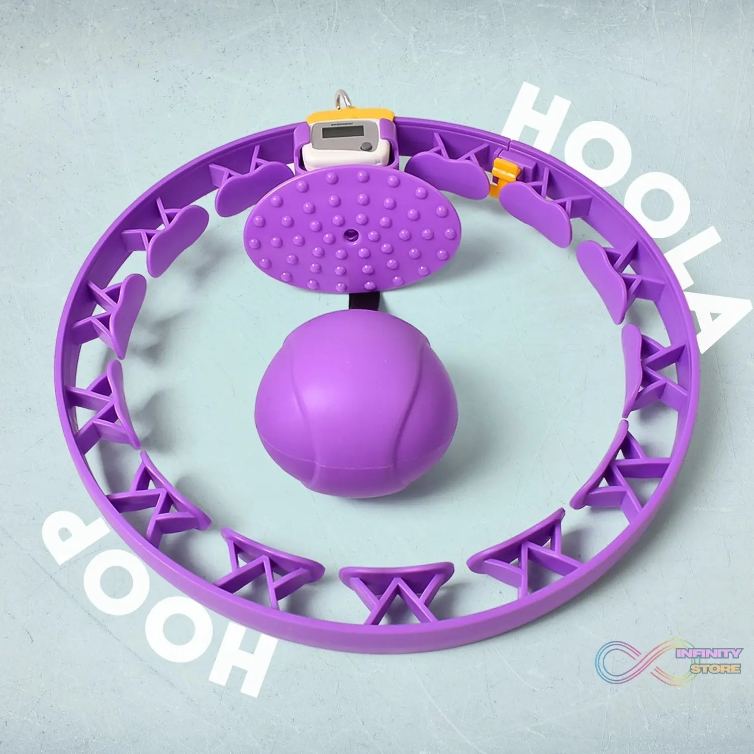 Smart Fitness Hula Hoops with Ball and Intelligent Counter (1 Pc / With Brown Box) - infinityexculsivestore.com