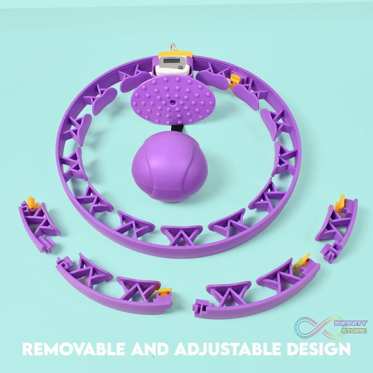Smart Fitness Hula Hoops with Ball and Intelligent Counter (1 Pc / With Brown Box) - infinityexculsivestore.com