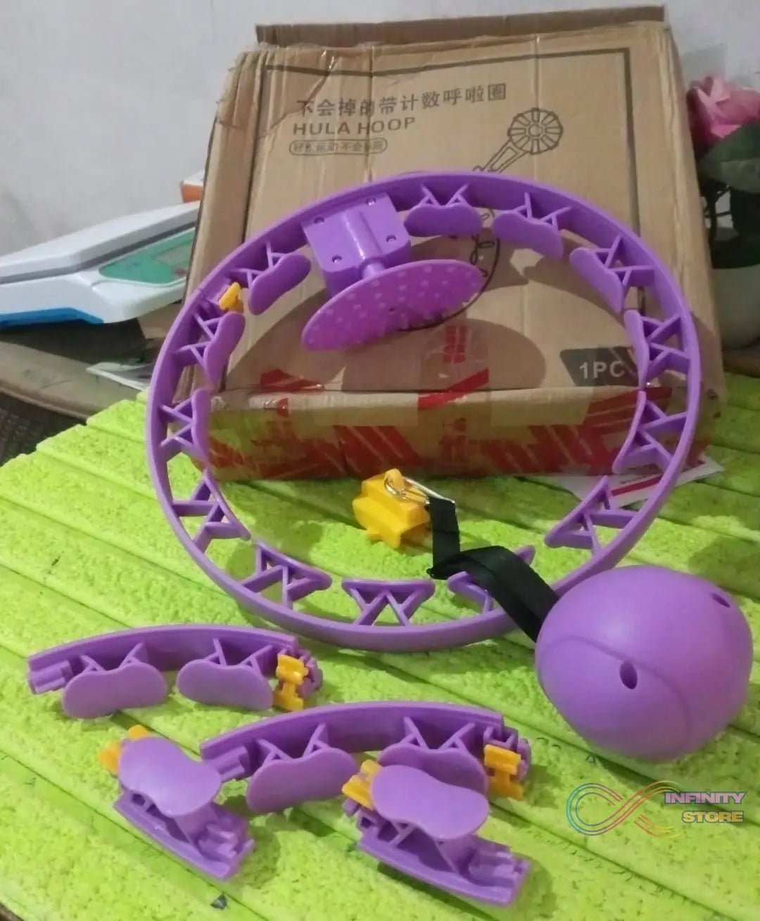 Smart Fitness Hula Hoops with Ball and Intelligent Counter (1 Pc / With Brown Box) - infinityexculsivestore.com