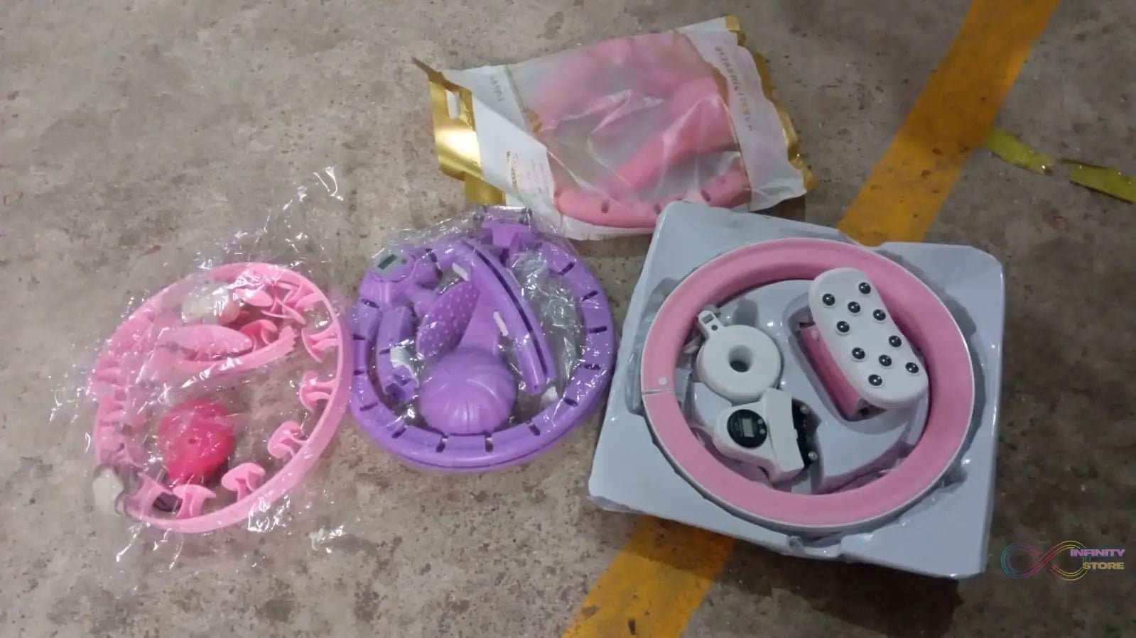 Smart Fitness Hula Hoops with Spinning Ball and Intelligent Counter (1 Pc / Mix Design / Loose) - infinityexculsivestore.com