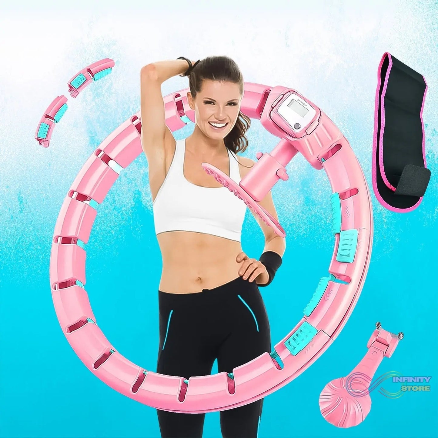 Smart Hula Hoops With Waist Support Belt (2 Pcs Set) - infinityexculsivestore.com