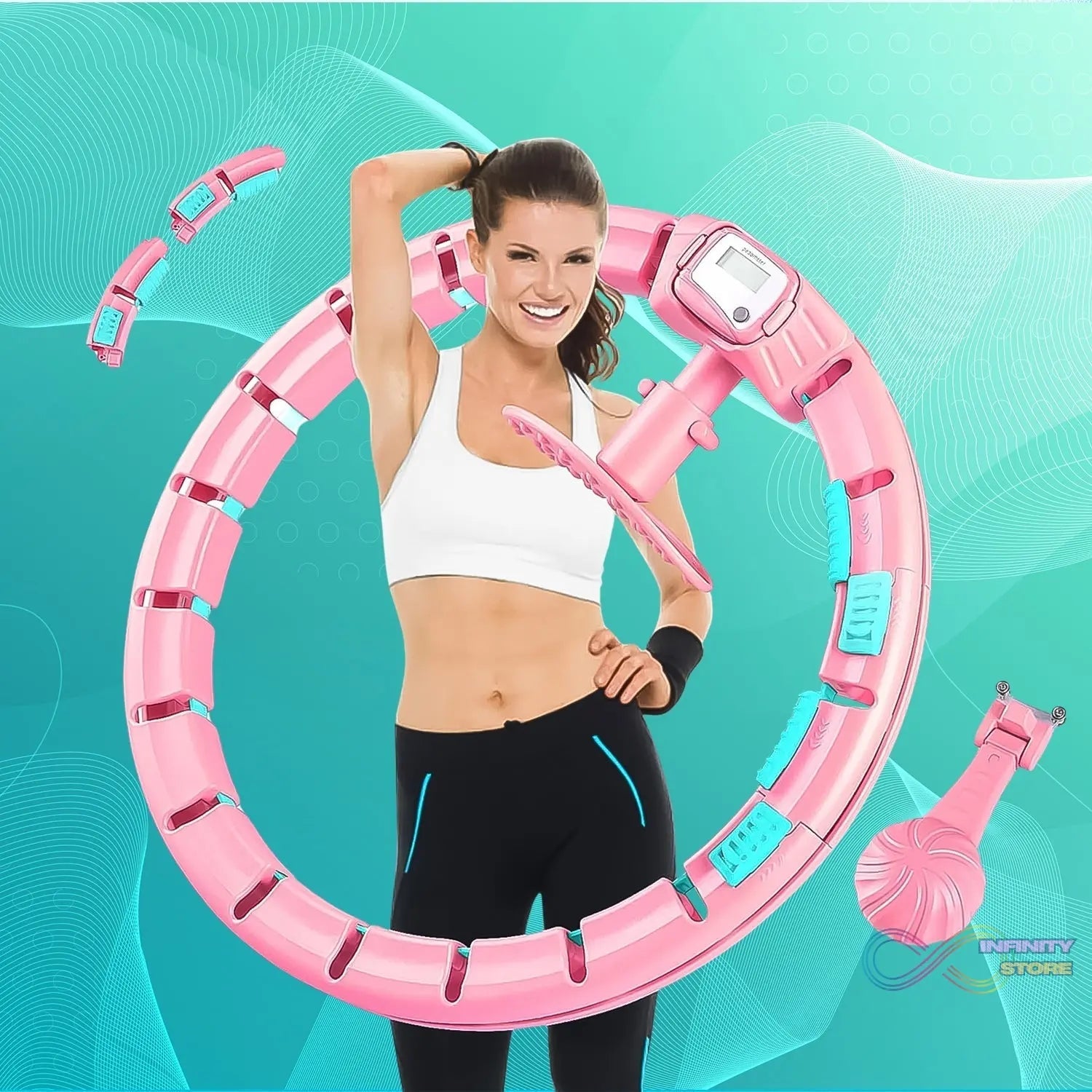 Smart Hula Hoops with Spinning Ball and Intelligent Counter (1 Pc) - infinityexculsivestore.com