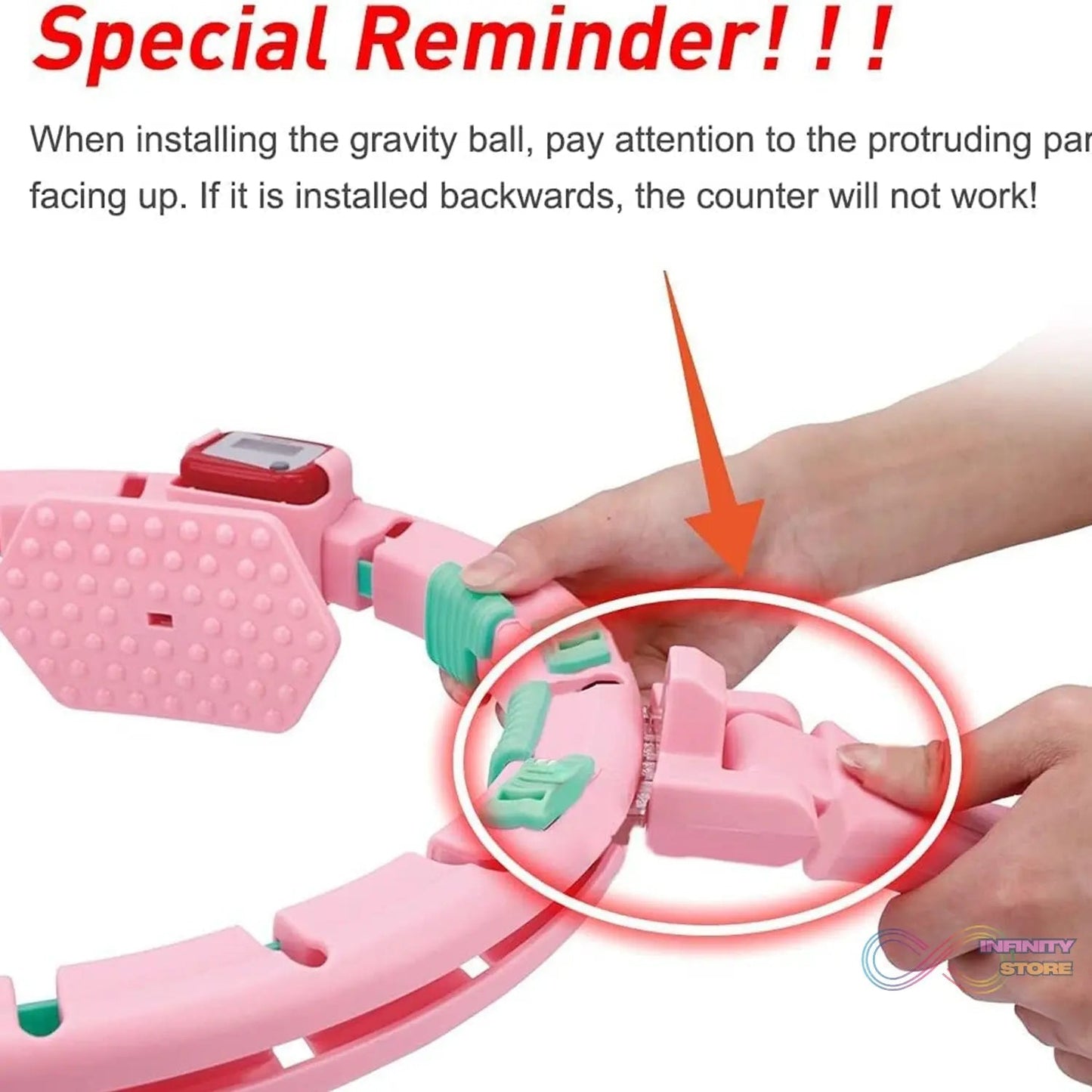 Smart Hula Hoops with Spinning Ball and Intelligent Counter (1 Pc) - infinityexculsivestore.com