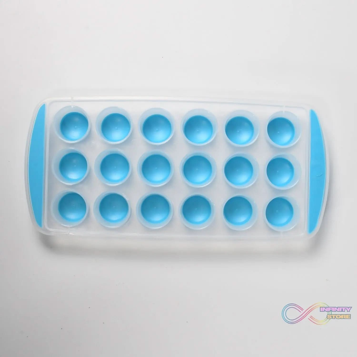 Smart Push Pop Out Round Shape Mini Ice Cube Trays with Flexible Silicone Bottom | Round Shape Silicone Chocolate Mold Maker Ice Cube Tray Freeze Mold - infinityexculsivestore.com