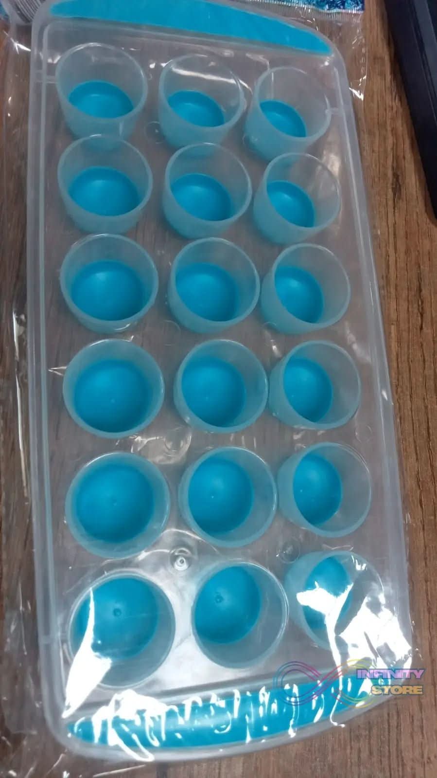 Smart Push Pop Out Round Shape Mini Ice Cube Trays with Flexible Silicone Bottom | Round Shape Silicone Chocolate Mold Maker Ice Cube Tray Freeze Mold - infinityexculsivestore.com