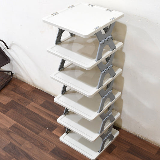 Smart Shoe Rack with 6 Layer Shoes Stand Multifunctional Entryway Foldable & Collapsible Door Shoe Rack - infinityexculsivestore.com