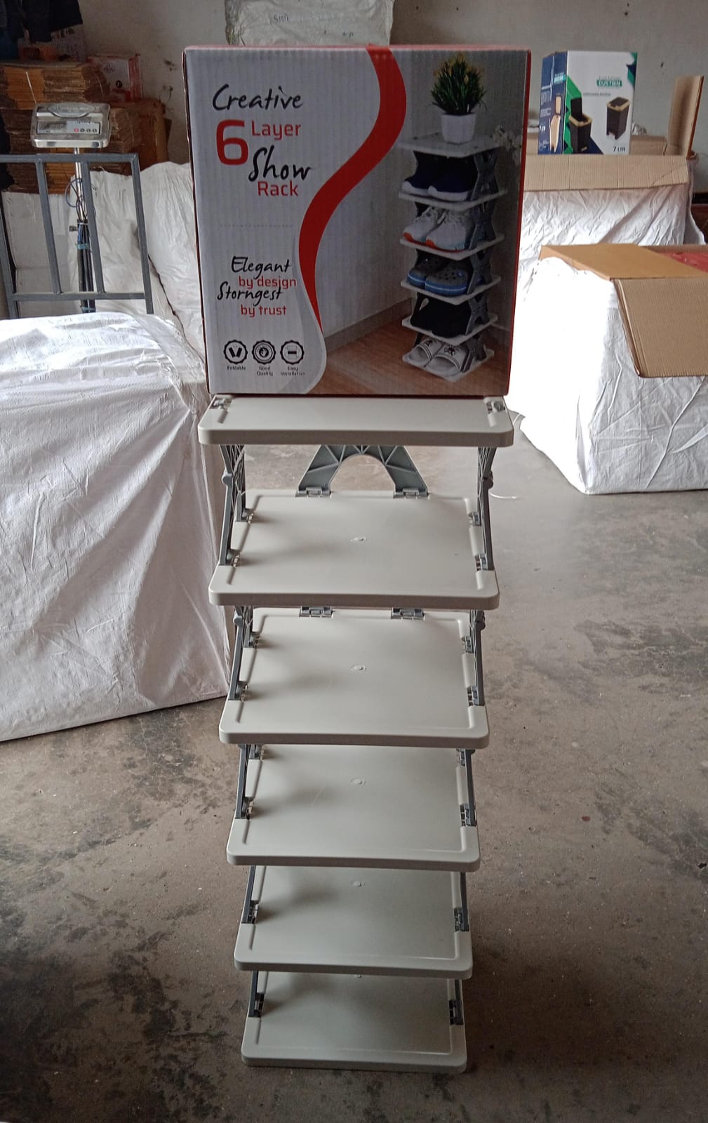 Smart Shoe Rack with 6 Layer Shoes Stand Multifunctional Entryway Foldable & Collapsible Door Shoe Rack - infinityexculsivestore.com