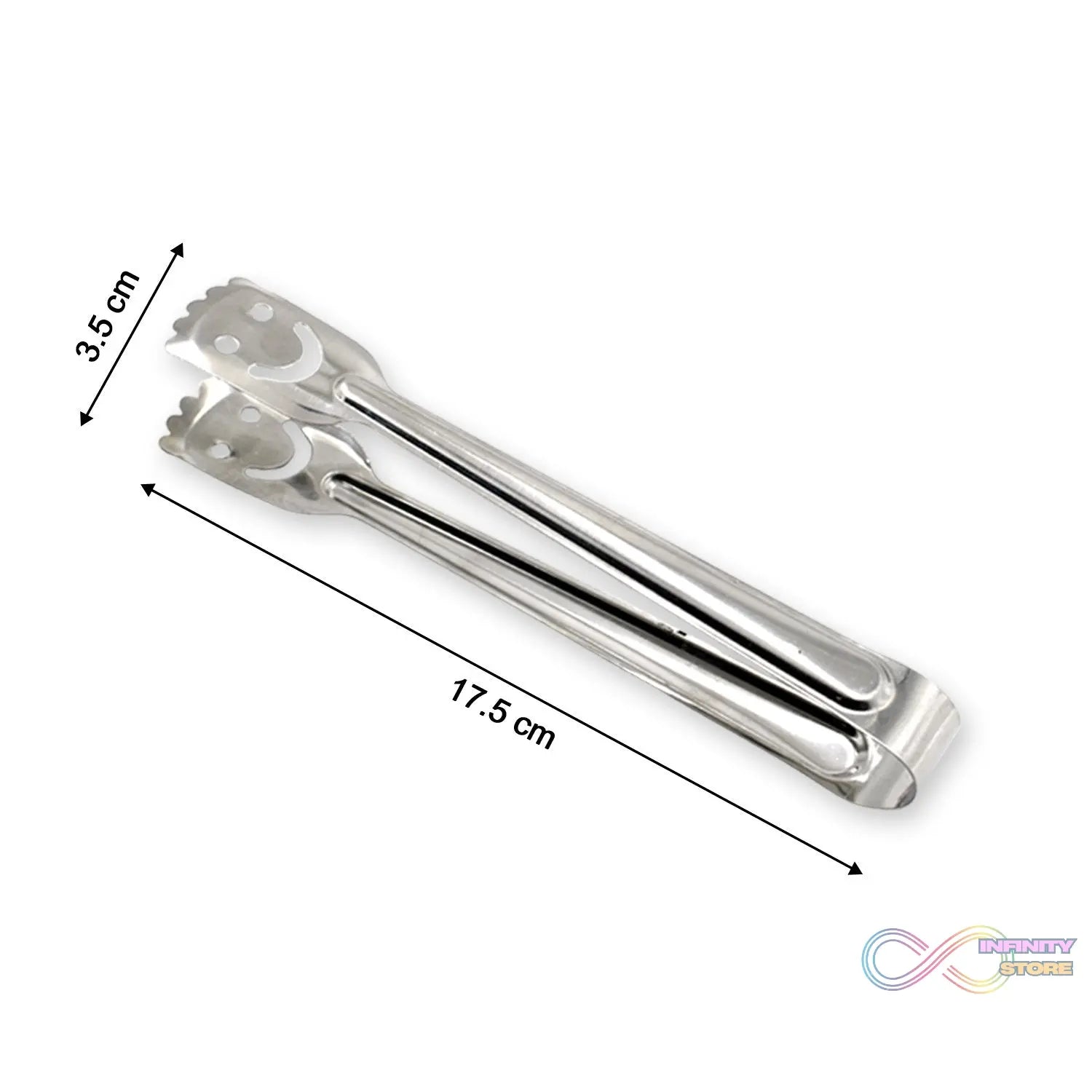 Smiley stainless steel tongs, 1pc, for versatile kitchen applications.