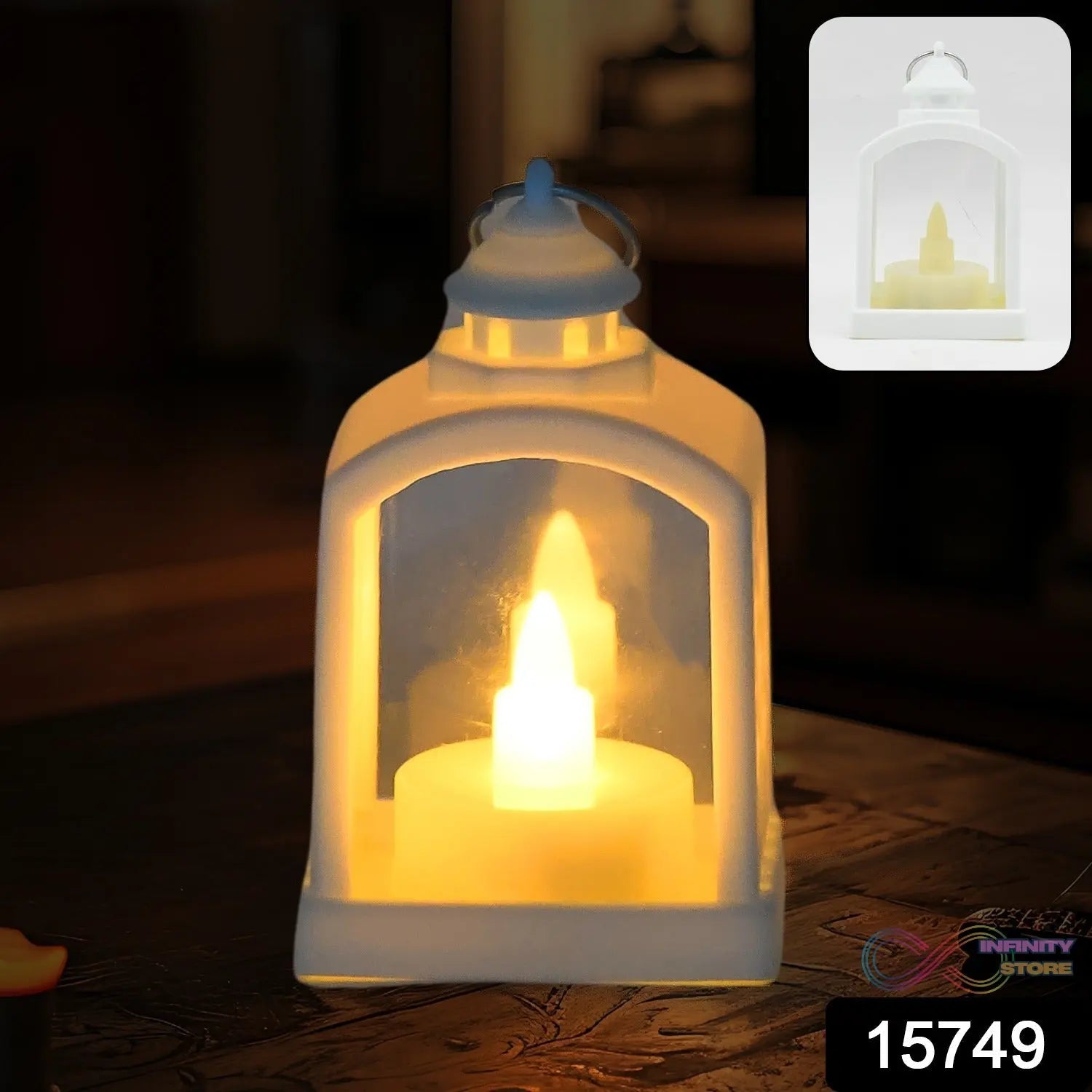 Smokeless Led Light Lantern Lamp (1 Pc) - infinityexculsivestore.com