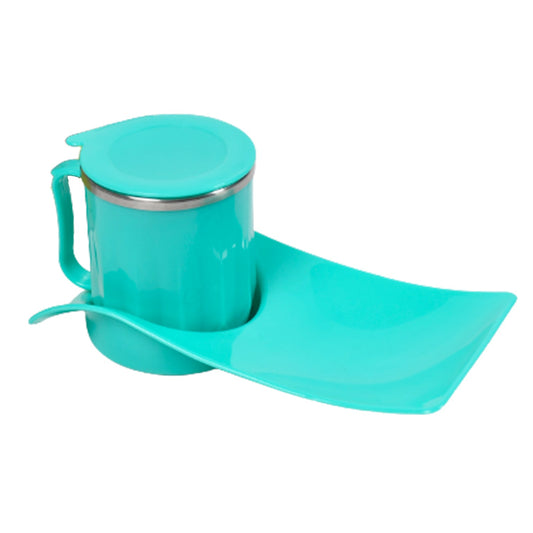 Snack Tray with 350ml Steel Cup for Kids & Home Use - infinityexculsivestore.com