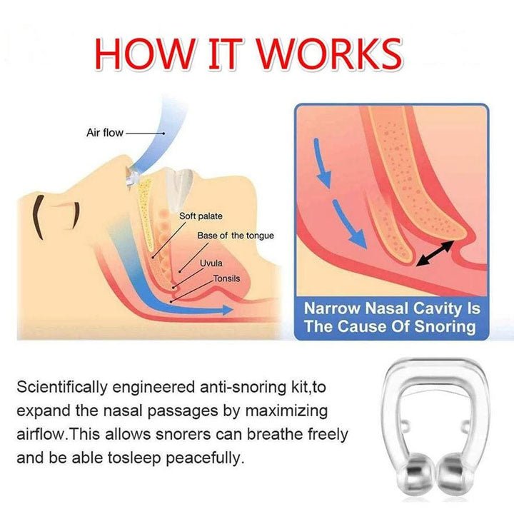 Snore Free Nose Clip (Anti Snoring Device) - 1pc - infinityexculsivestore.com