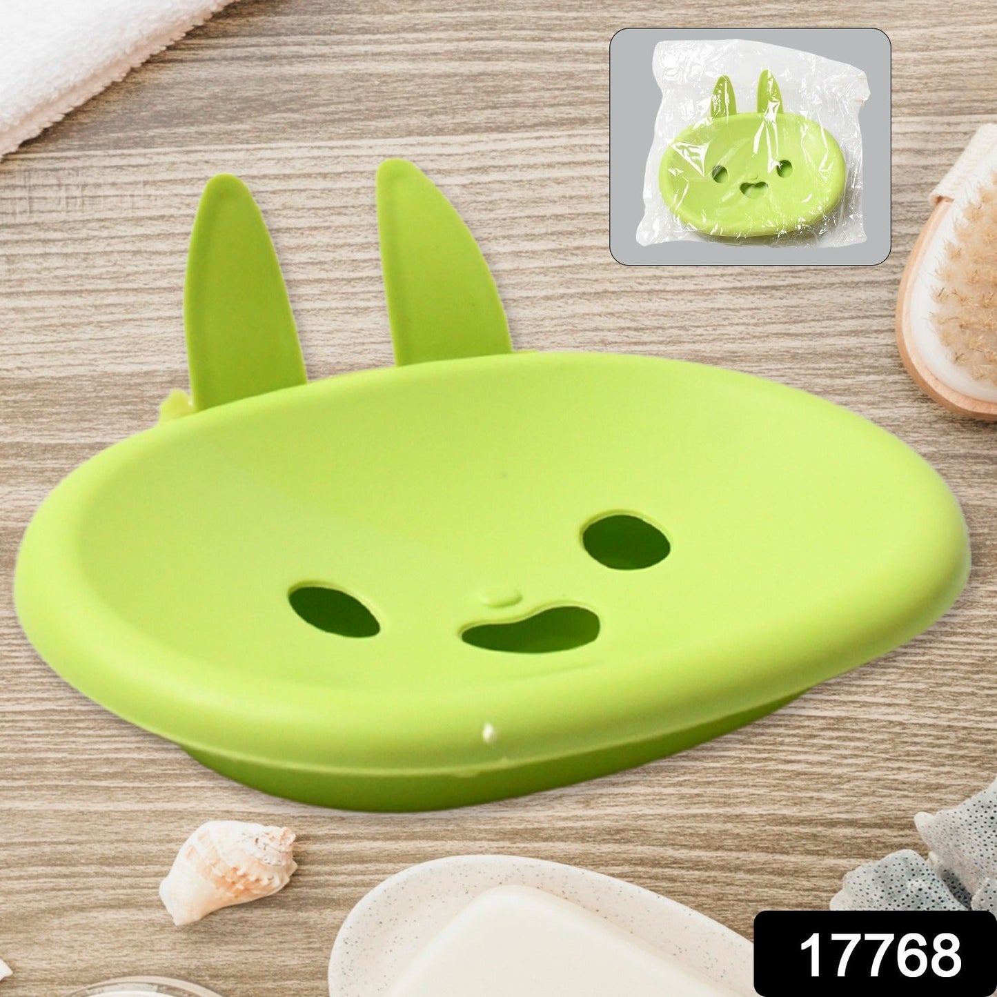 Soap Box Drain soap Box Cute Rabbit Shape Double soap Bowl Box Plastic Rack Storage Rack Bathroom Toilet Storage Box - infinityexculsivestore.com