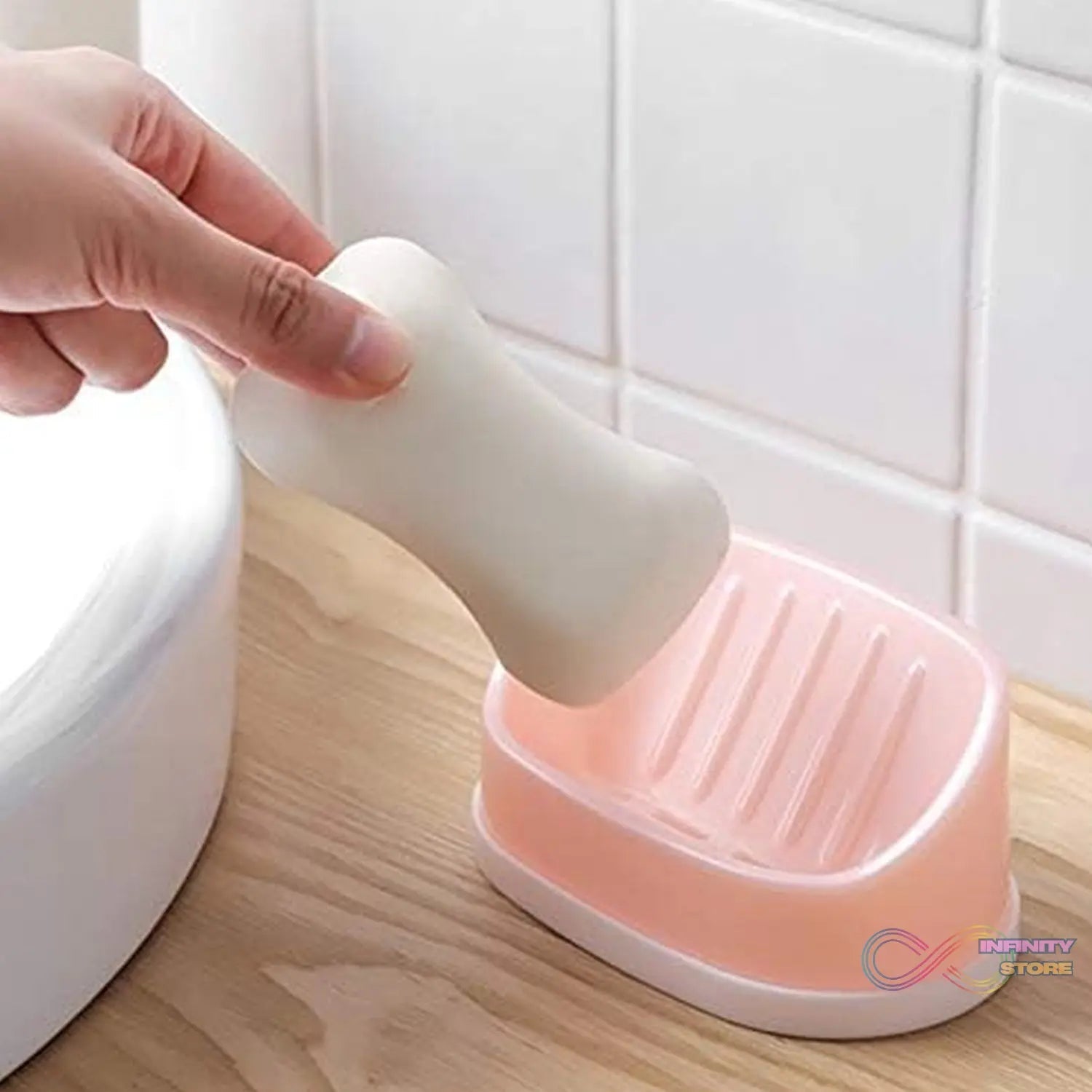 Soap Container, Soap Box Household Kitchen and Bathroom Can Use PP Material Drain Box Double Soap Dish, for Bathroom Shower Home Outdoor Camping (1 Pc) - infinityexculsivestore.com